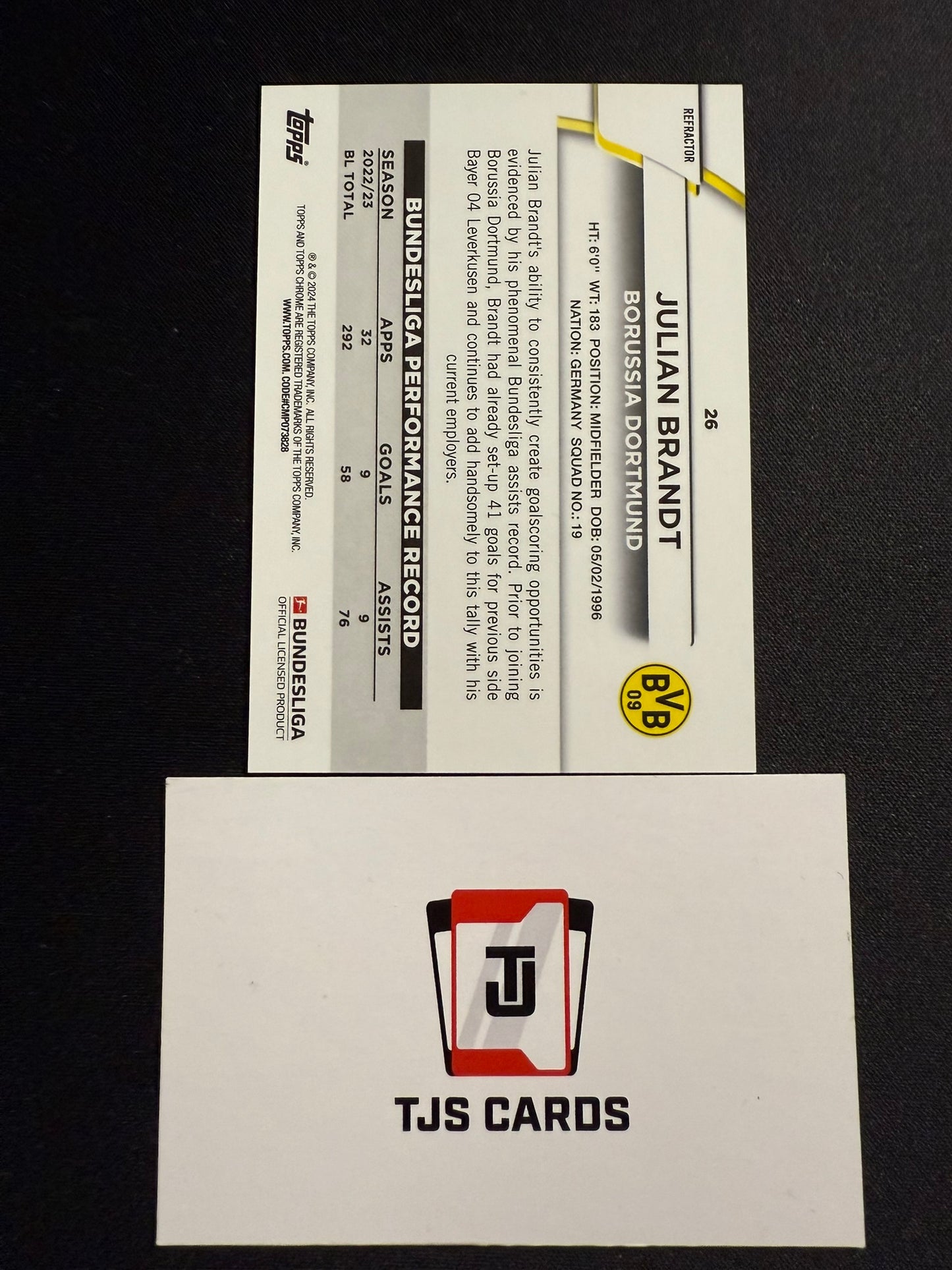 Julian Brandt - Pulsar /225 - TOPPS Bundesliga Chrome 2023/24