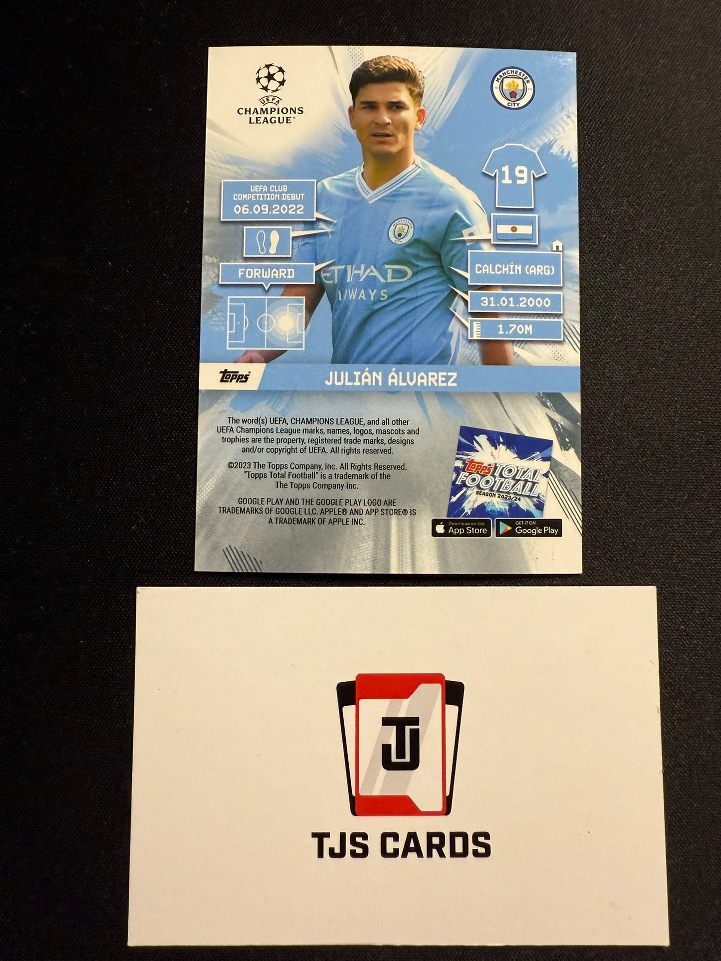 Julian Alvarez - Purple White Ice /25 - TOPPS Total Football 2023/24