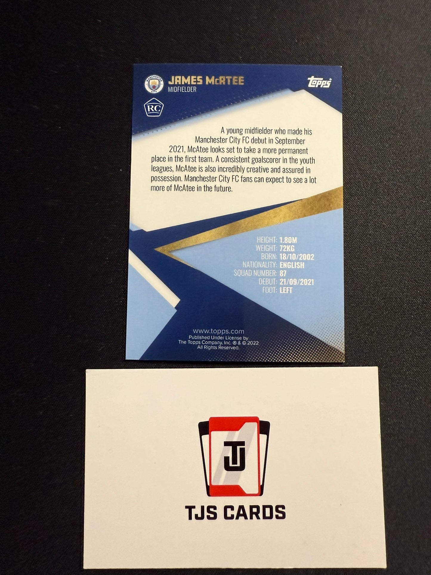 James McAtee - Rookie /49 - TOPPS Manchester City Team Set 2021/22