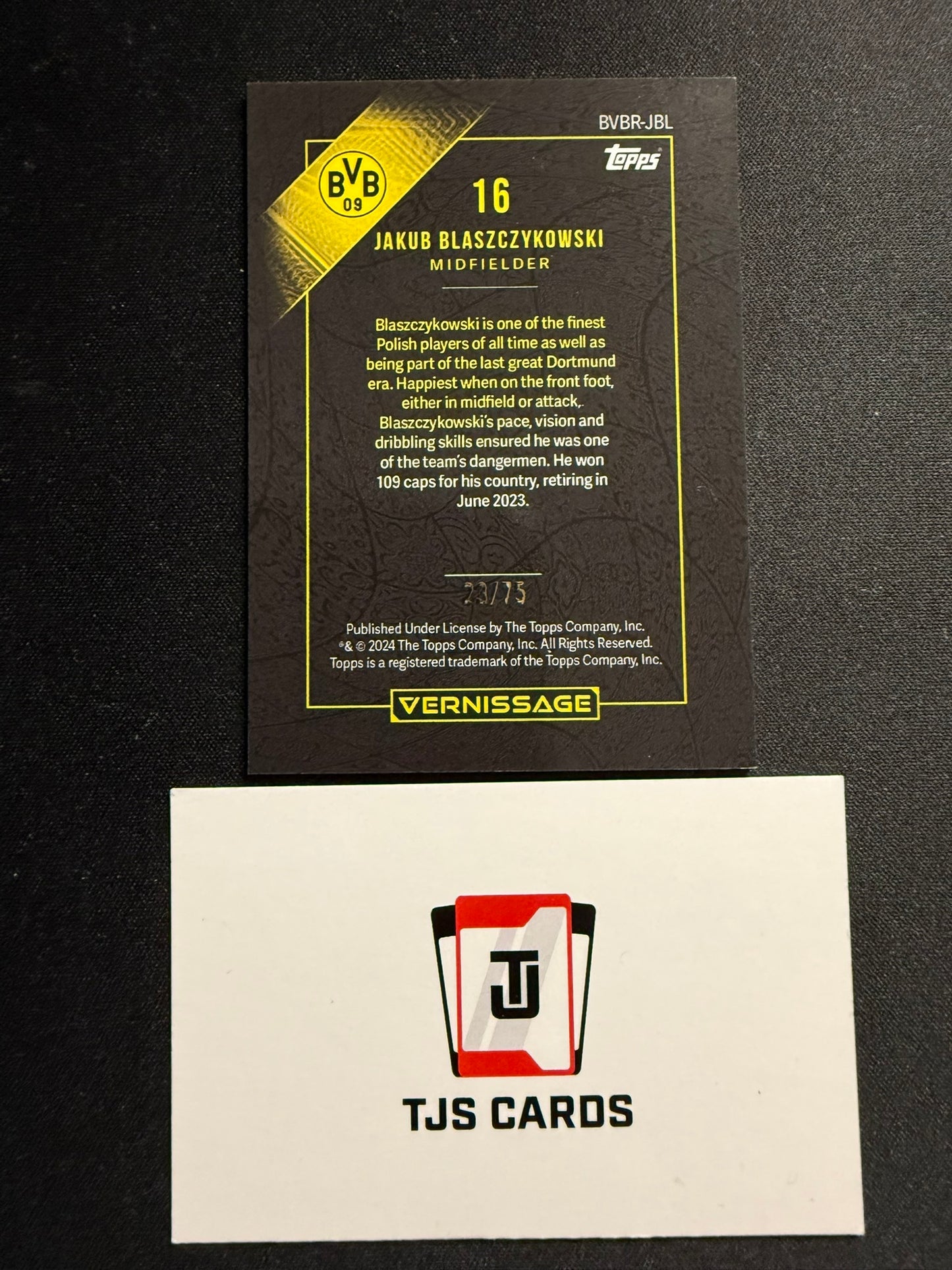 Jakub Blaszczykowski - Pink /75 - TOPPS BvB Vernissage 2023/24