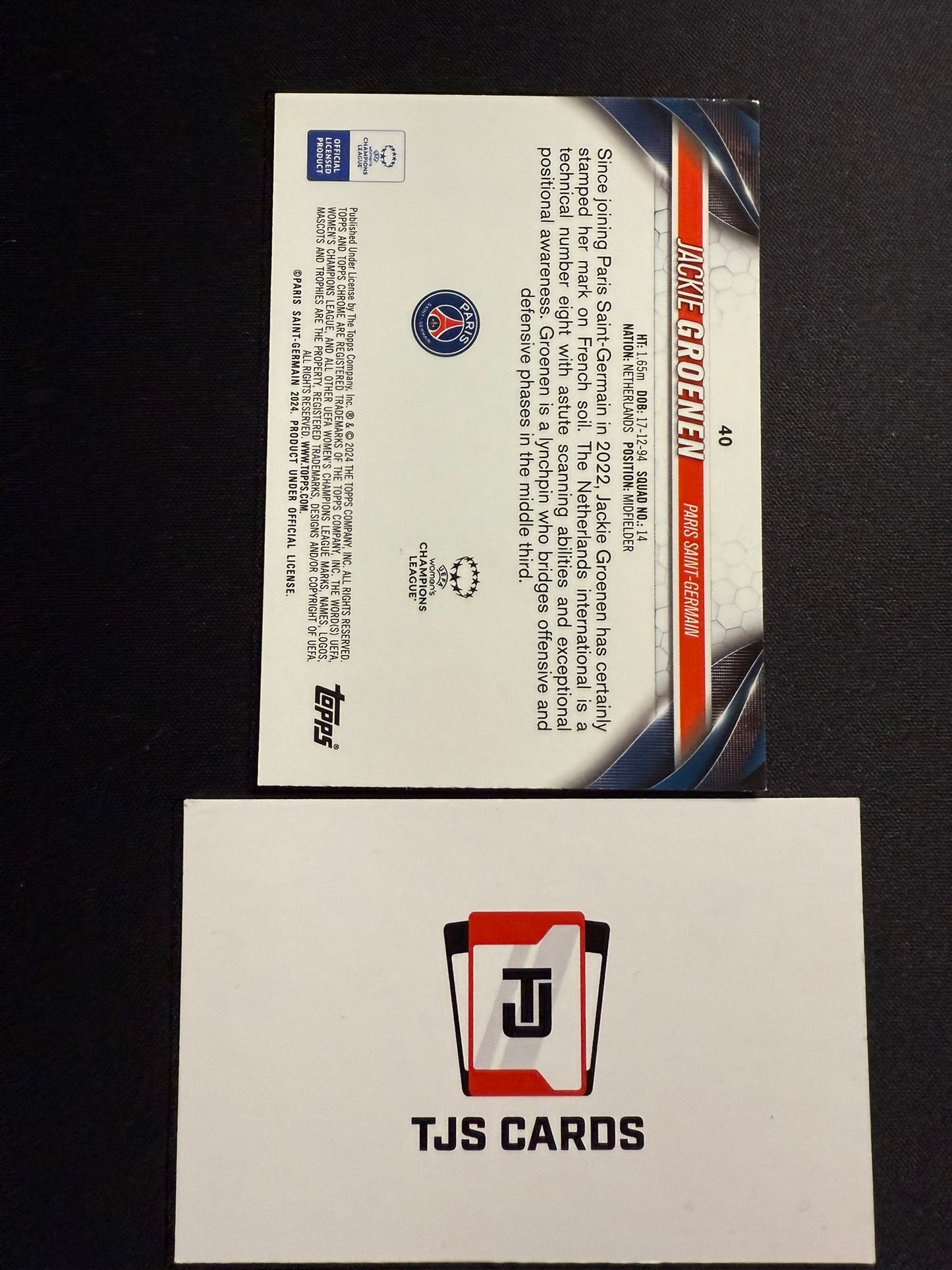 Jackie Groenen - Gold /50 - TOPPS Sapphire UWCL 2023/24