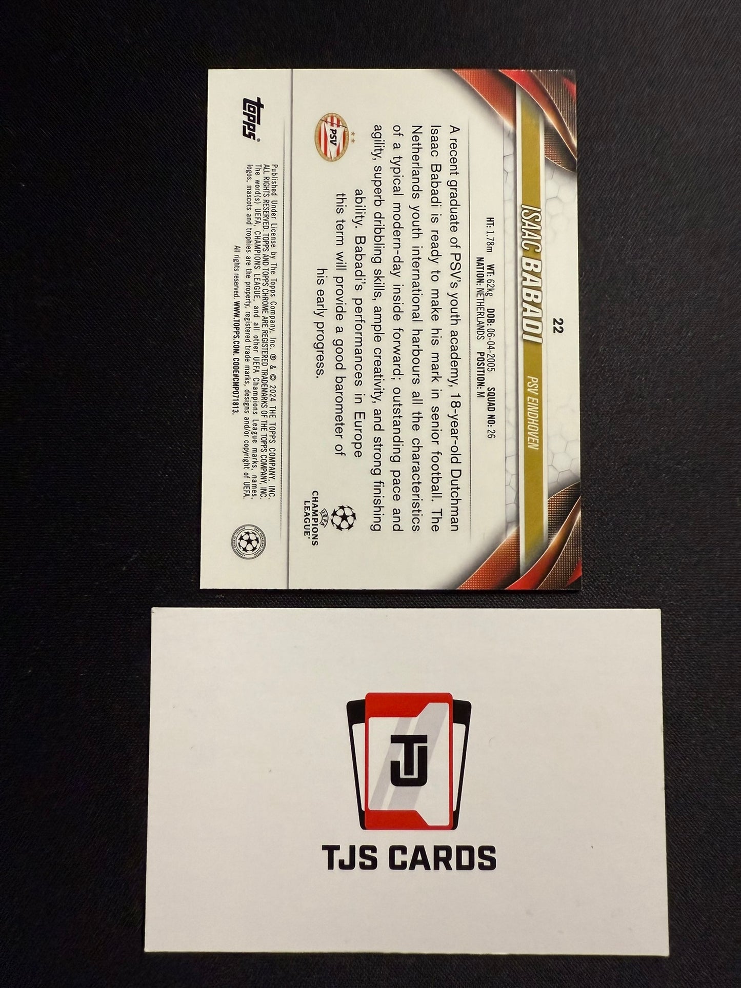 Isaac Babadi - Rookie Toppsfractor /52 - TOPPS Chrome UCC 2023/24