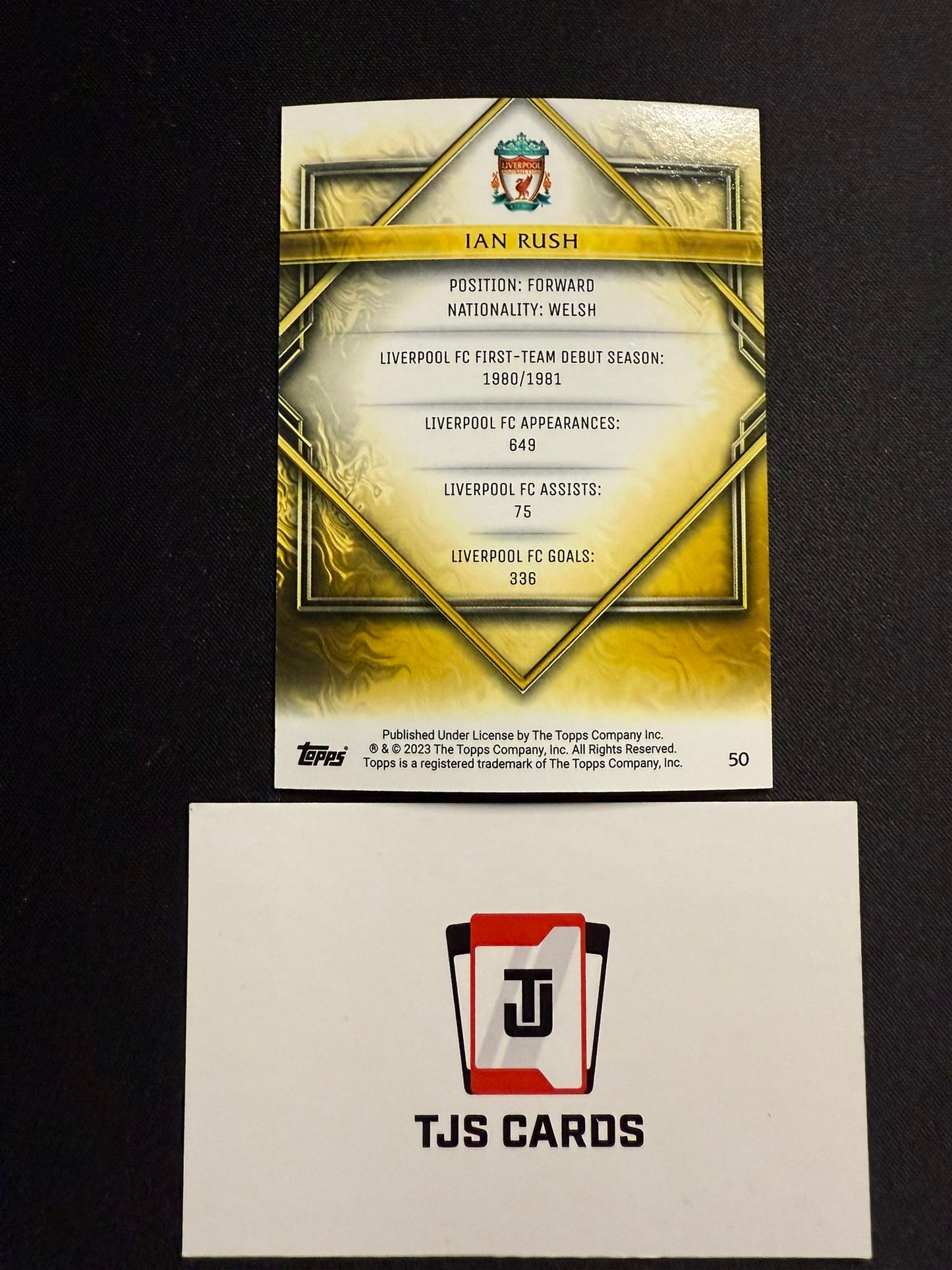 Ian Rush - Aqua Gold Drip /250 - TOPPS Liverpool Team Set 2023/24