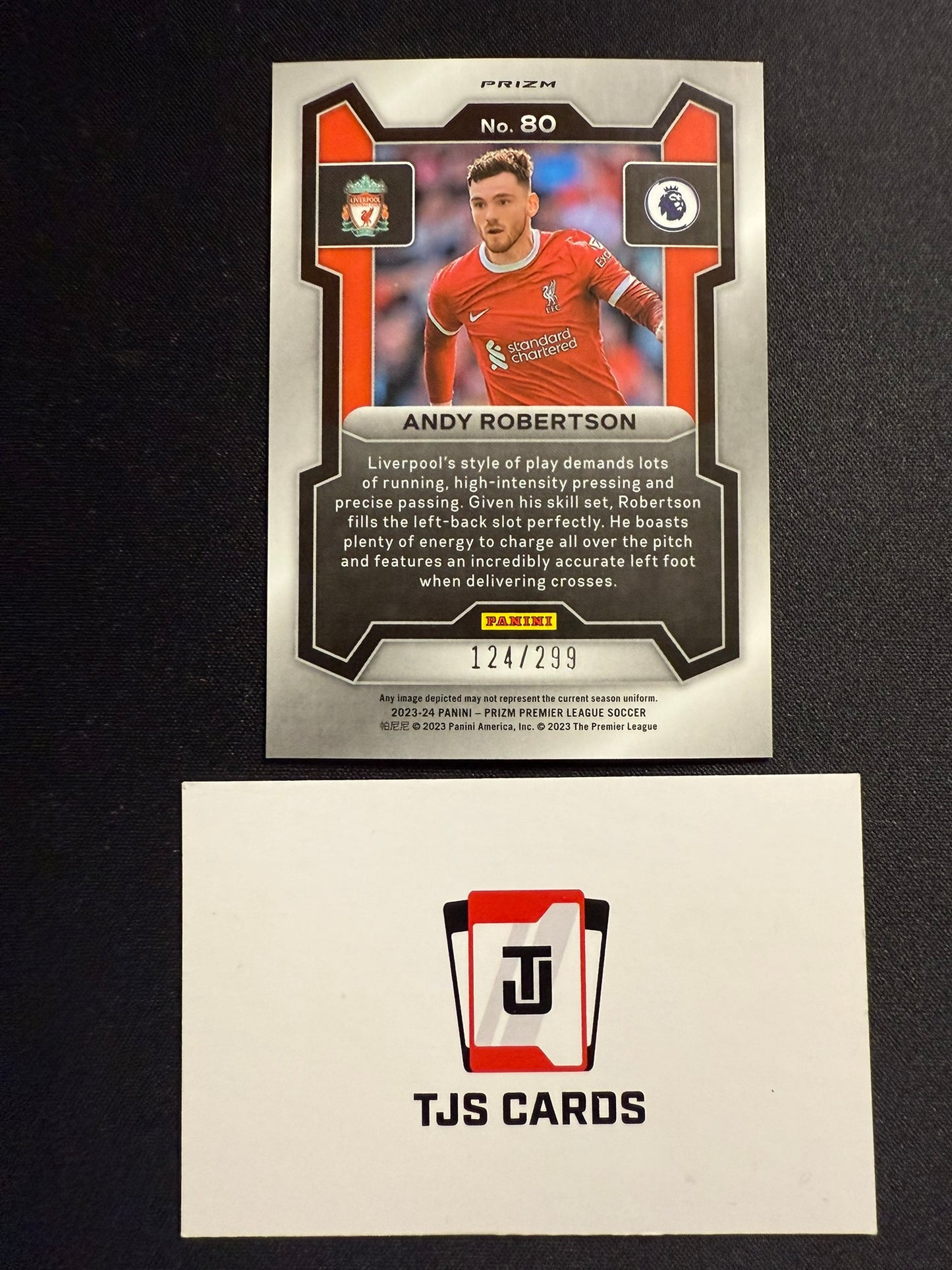 Andy Robertson - Blue /299 - Panini Prizm Premier League 2023/24