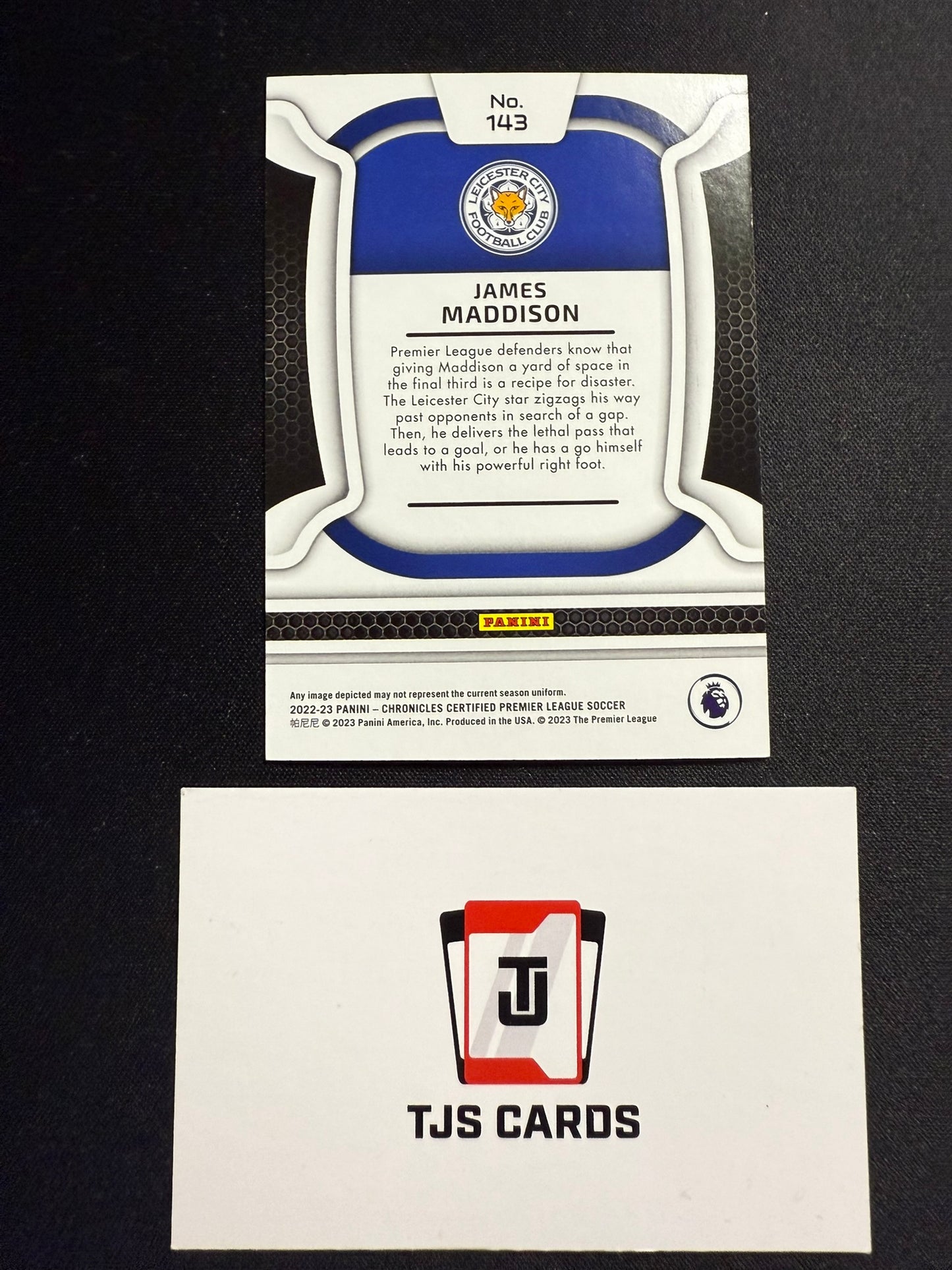James Maddison - Blue /49 - Panini Chronicles Certified Premier League 2022/23