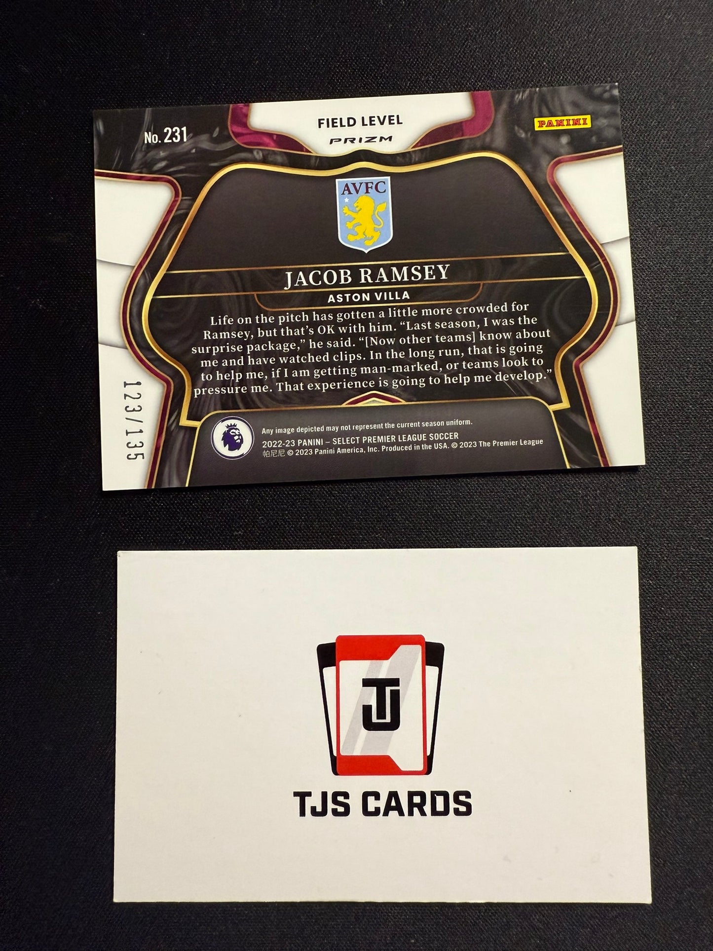 Jacob Ramsey - Purple Field Level /135 - Panini Select Premier League 2022/23