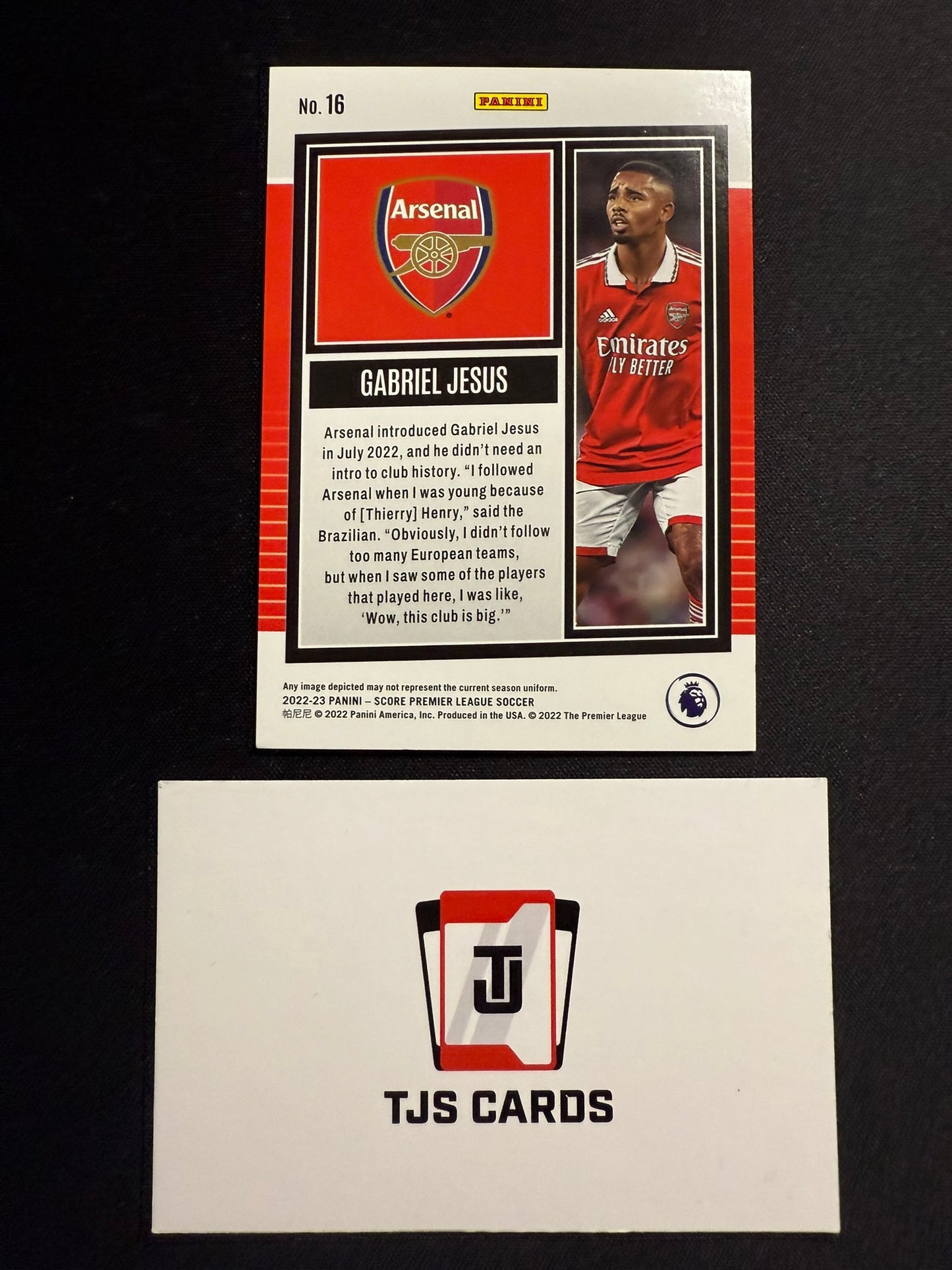 Gabriel Jesus - Orange Laser /35 - Panini Score Premier League 2022/23