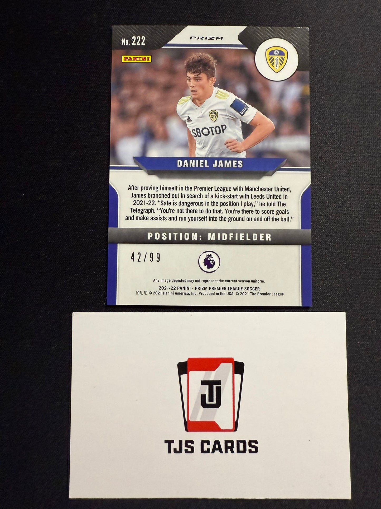 Daniel James - Purple /99 - Panini Prizm Premier League 2021/22