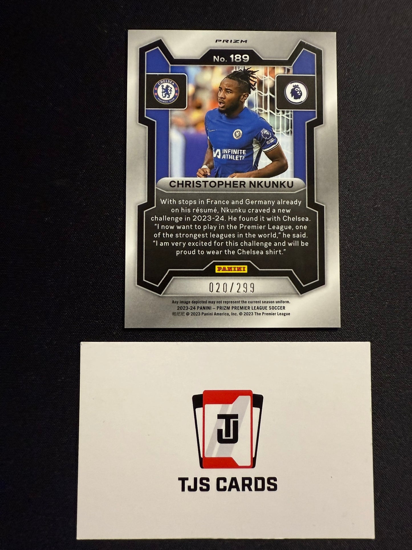 Christopher Nkunku - Blue /299 - Panini Prizm Premier League 2023/24