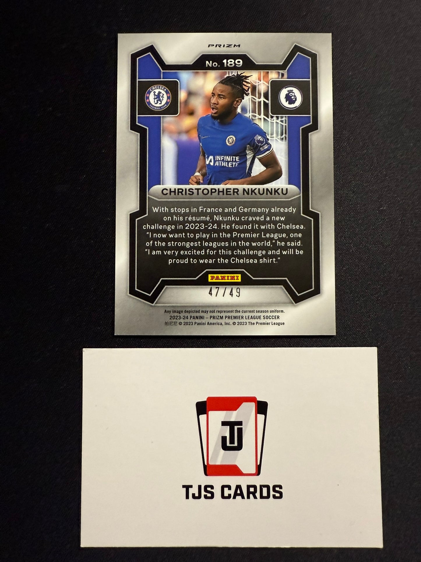 Christopher Nkunku - Red Disco Breakaway /49 - Panini Prizm Premier League 2023/24