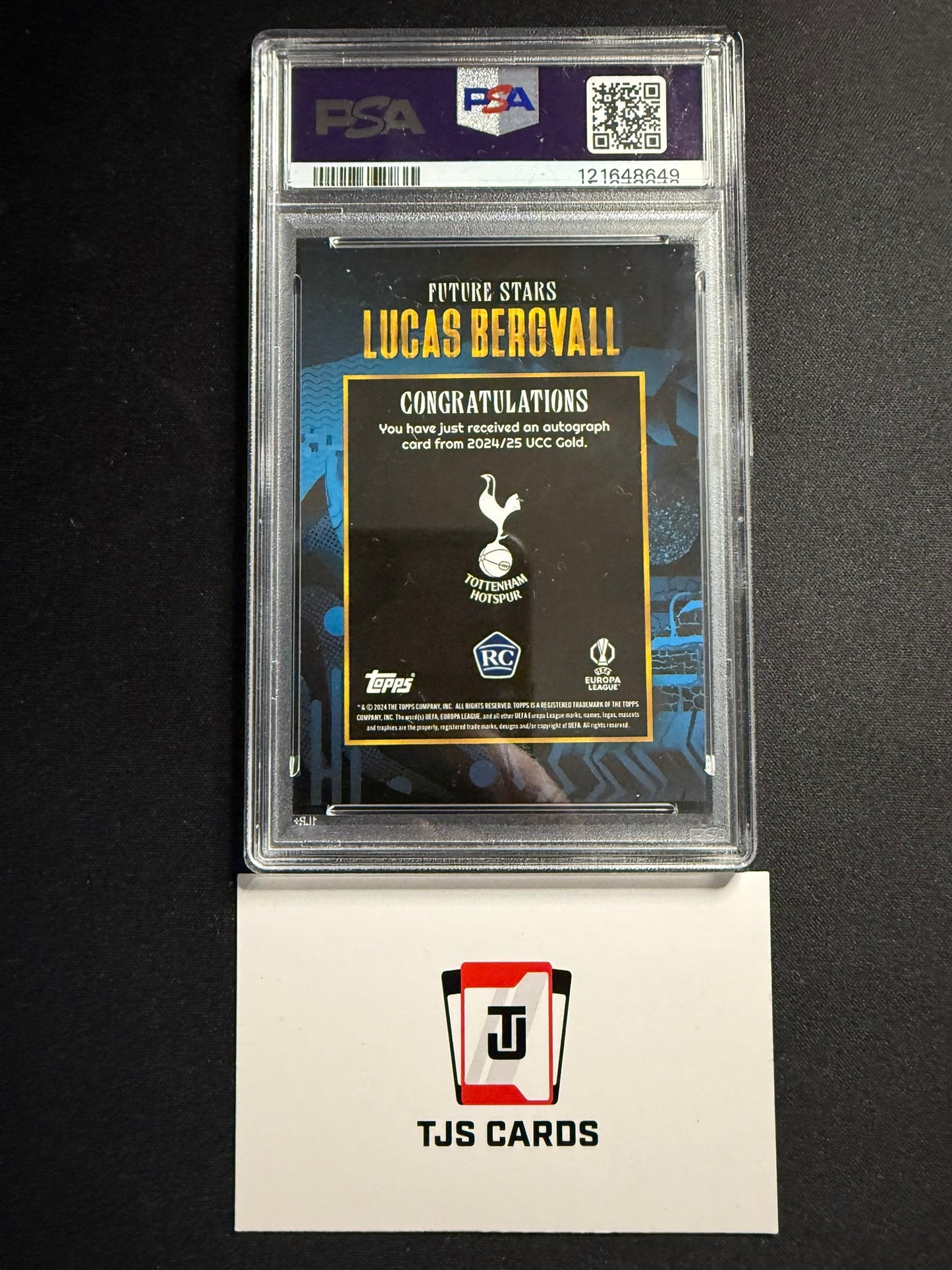 Lucas Bergvall - PSA 9 - Rookie Blue Auto /99 - TOPPS Gold UCC 2024/25