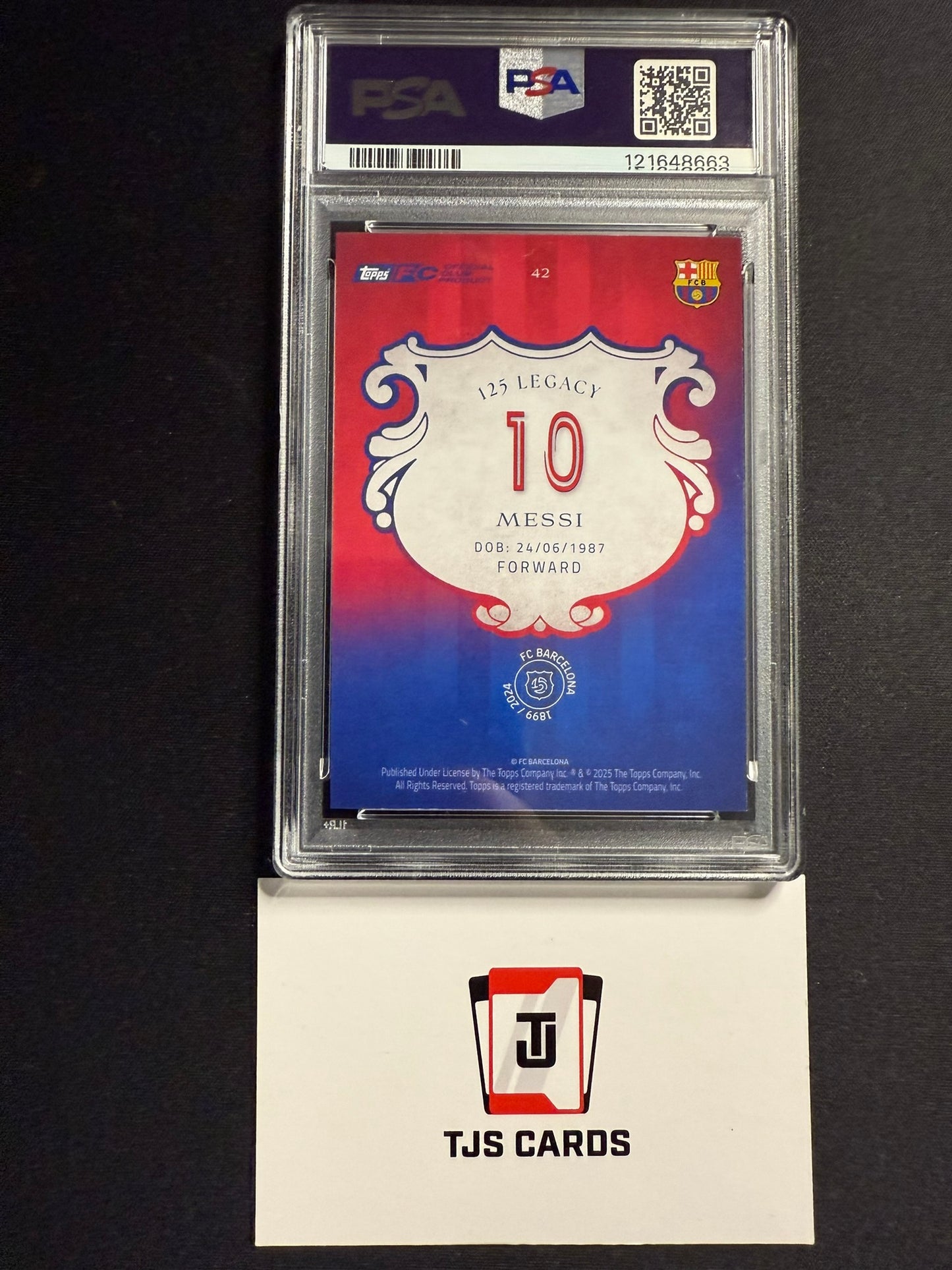Lionel Messi - PSA 9 - Pink /99 - TOPPS Barcelona 125 Anniversary 2024/25