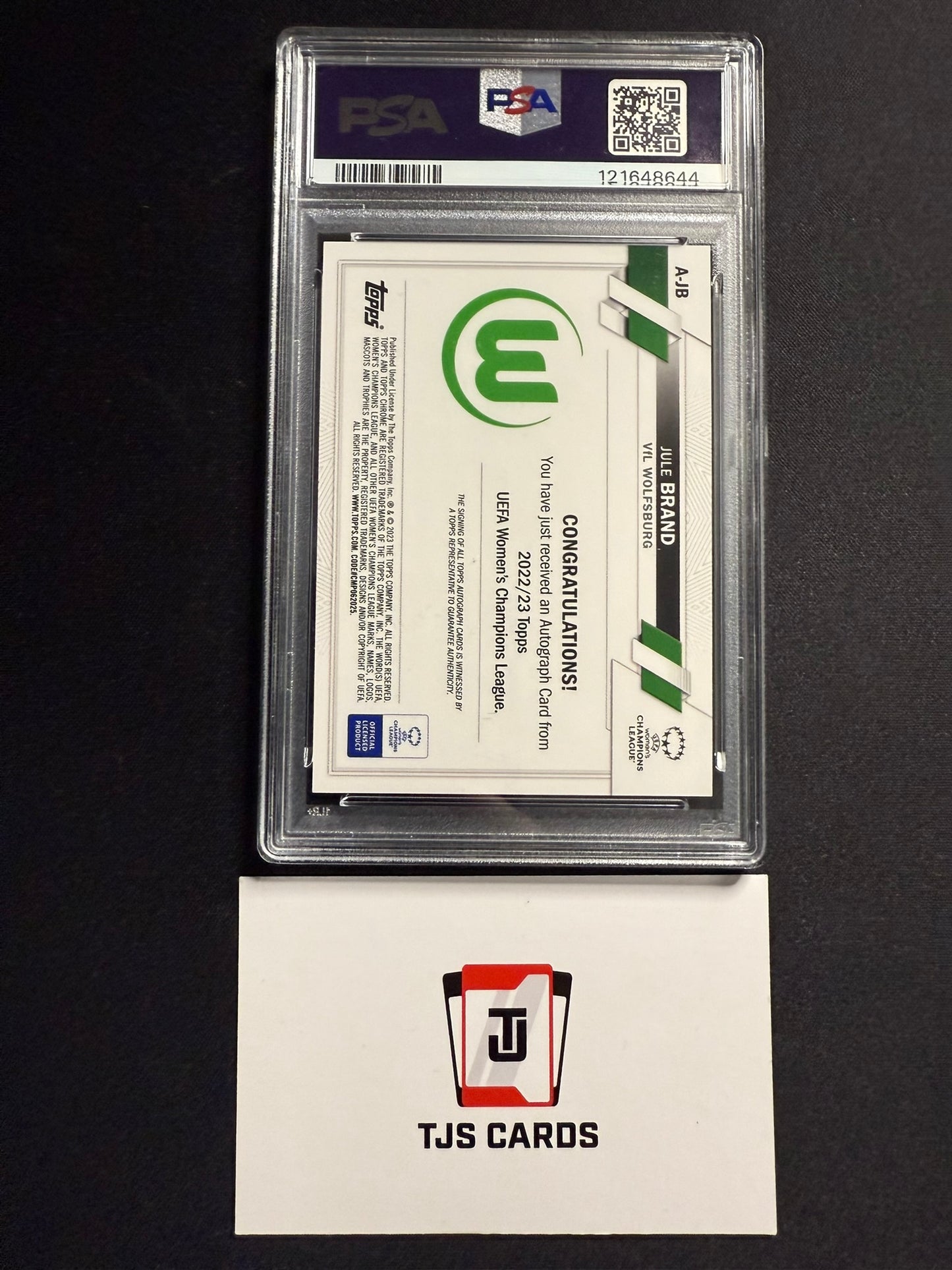 Jule Brand - PSA 10 - Rookie Pink Prism Auto /150 - TOPPS Chrome UWCL 2022/23