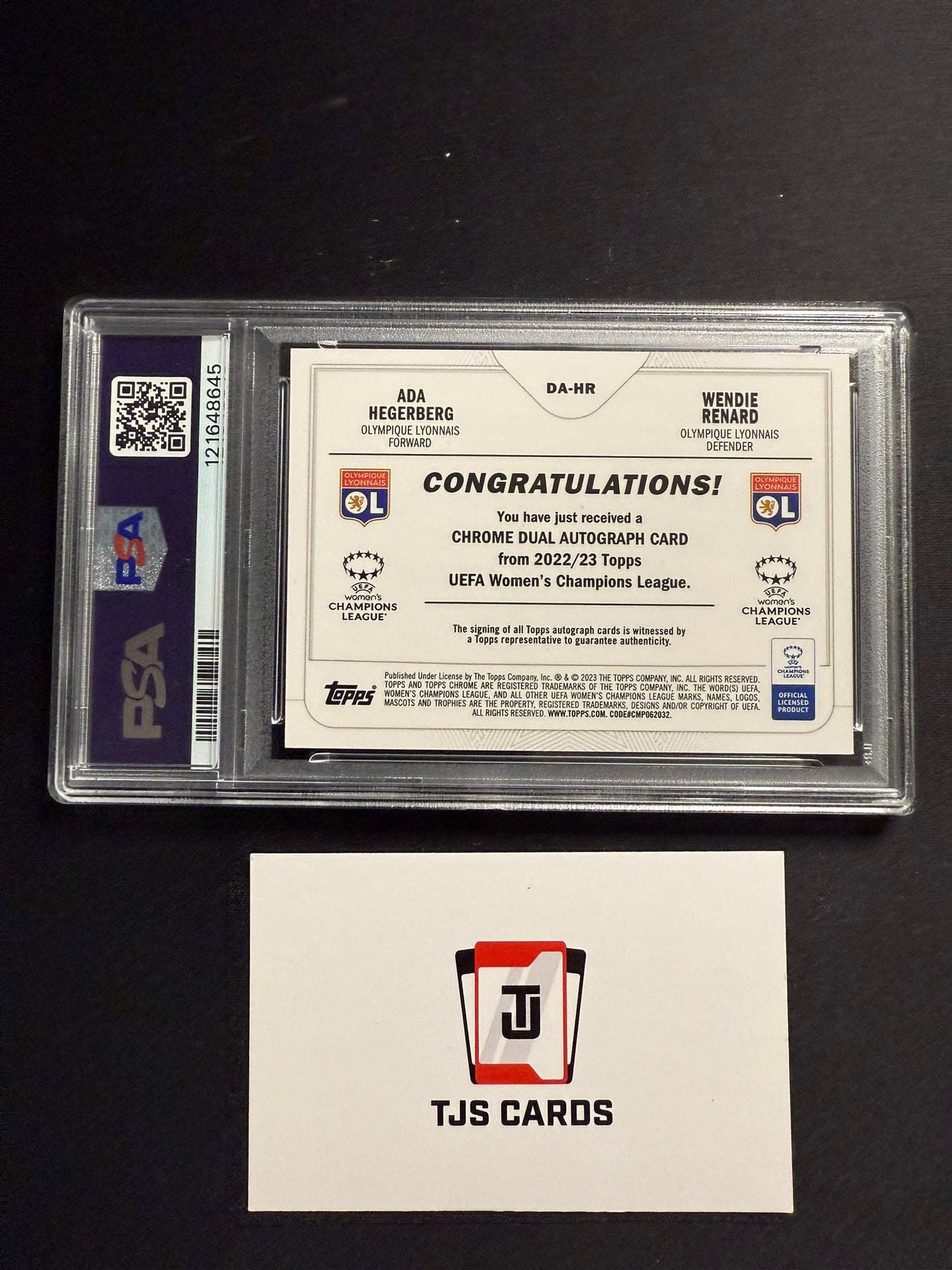 Ada Hegerberg / Wendie Renard - PSA 10 - Dual Auto /99 - TOPPS Chrome UWCL 2022/23