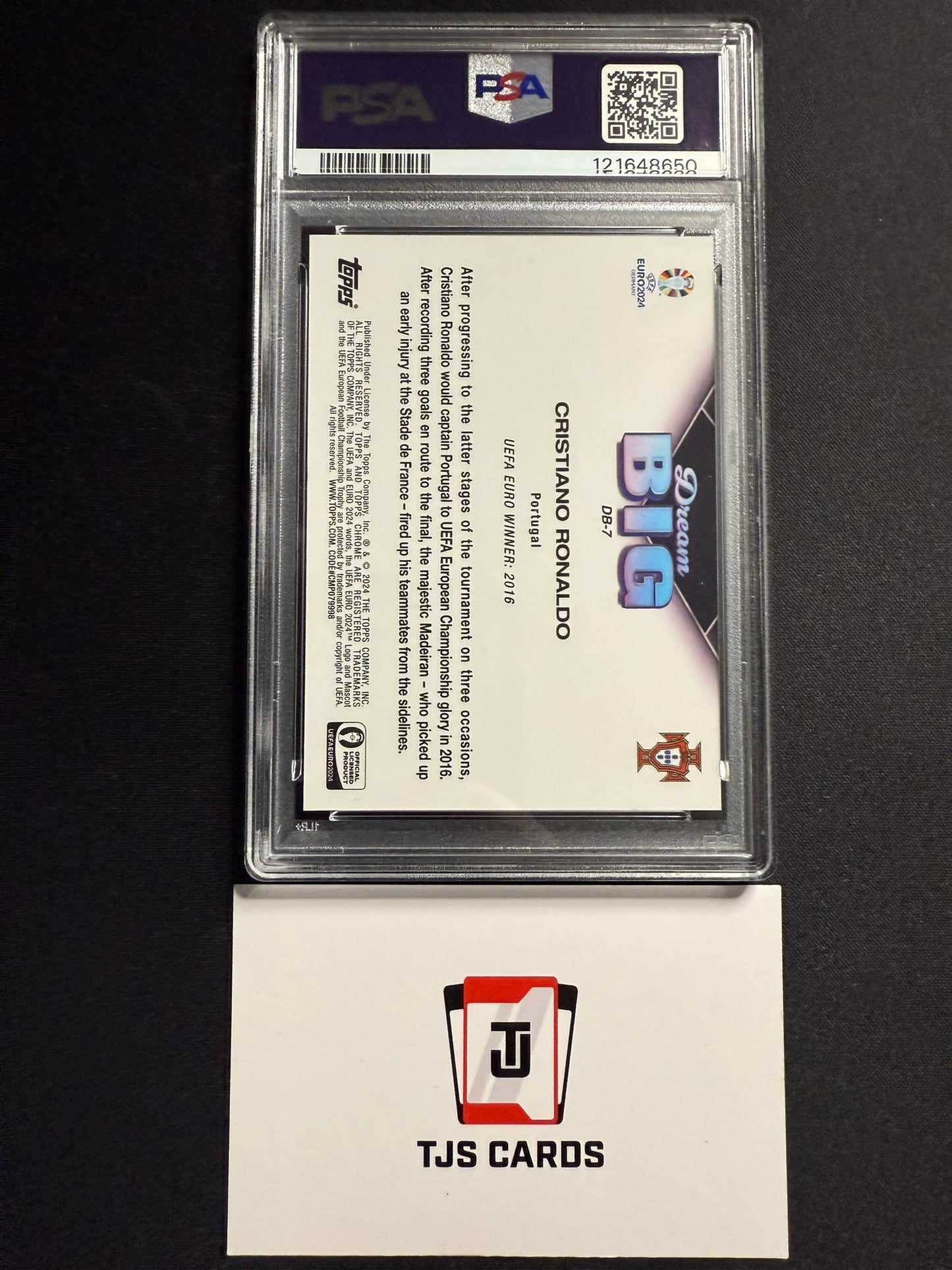 Cristiano Ronaldo - PSA 10 - Dream Big Blue /150 - TOPPS Chrome EURO 2024