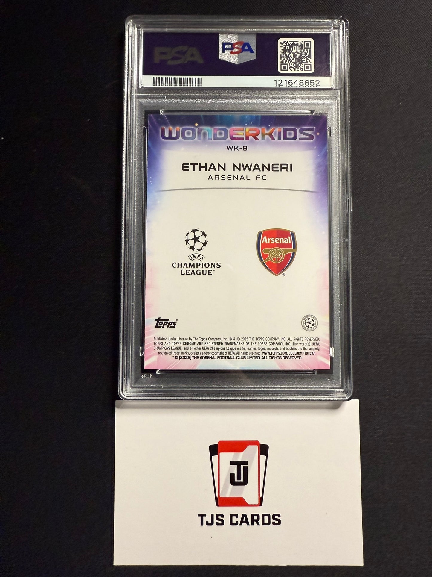 Ethan Nwaneri - PSA 10 - Rookie Wonderkids - TOPPS Chrome UCC 2024/25