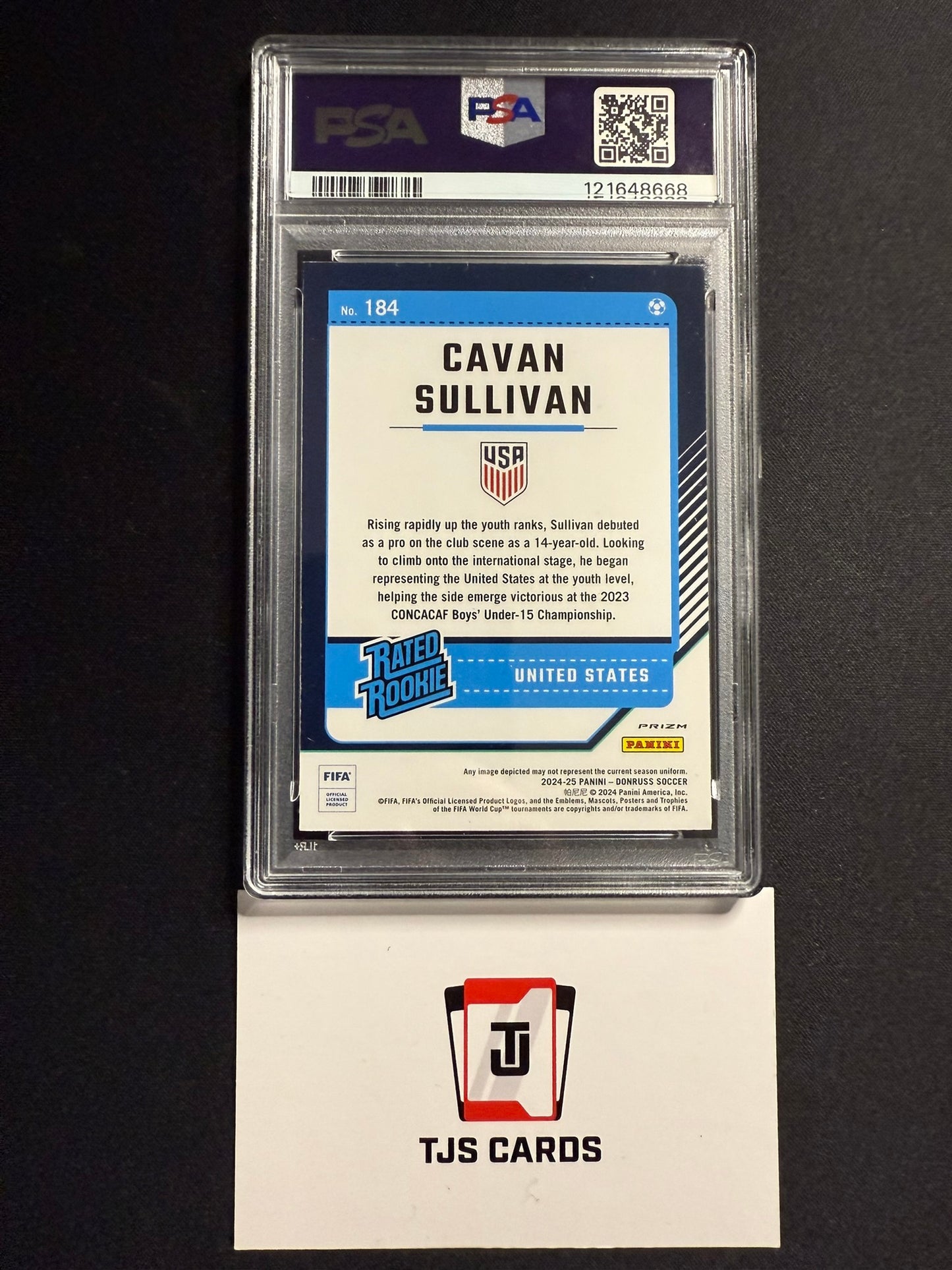 Cavan Sullivan - PSA 10 - Rated Rookied Optic Holo - Panini Donruss 2024/25