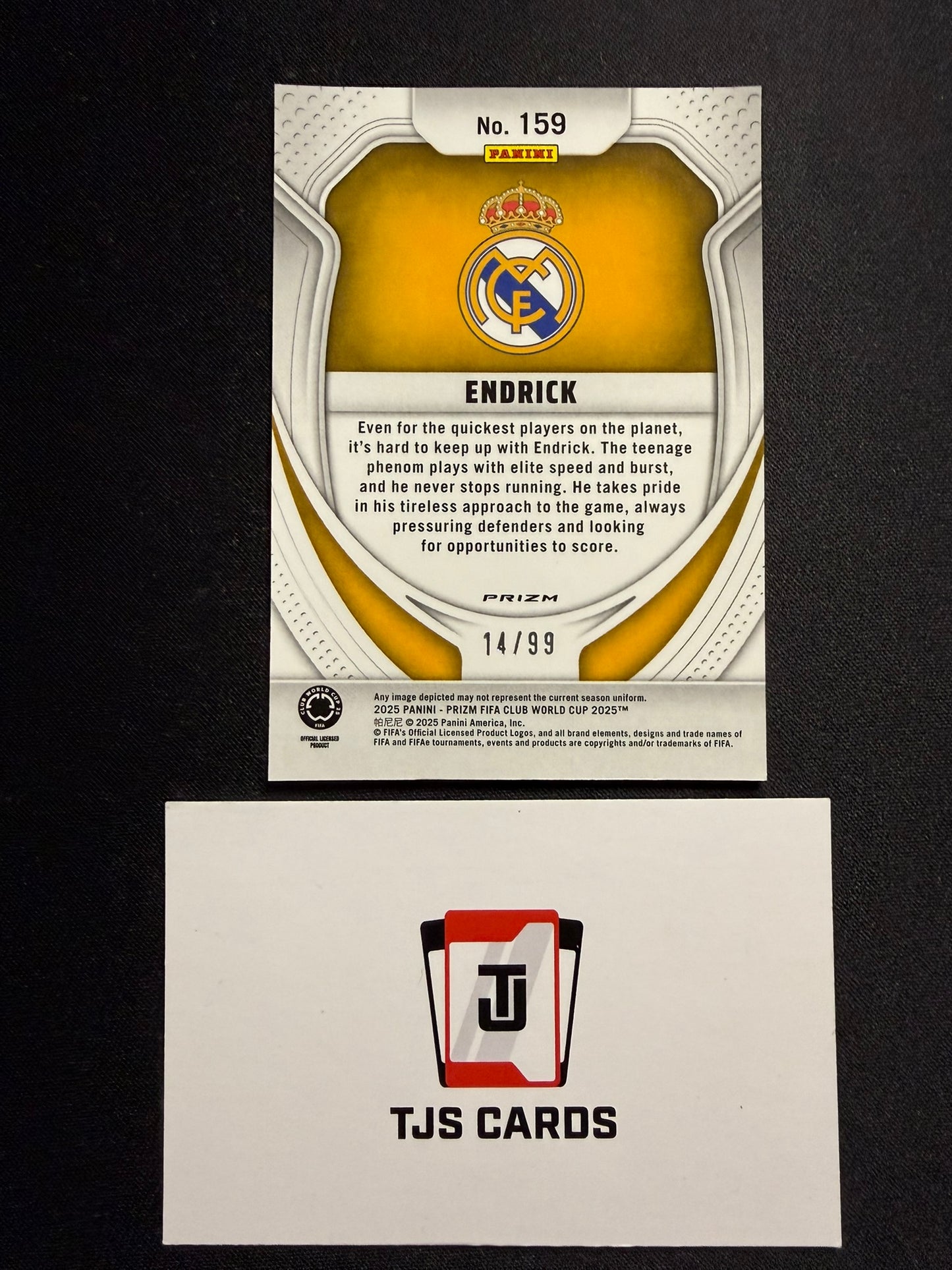 Endrick - Orange Glitter /99 - Panini Prizm Club World Cup 2025