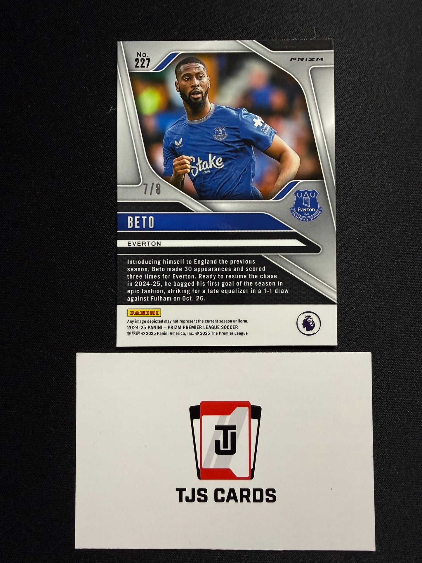 Beto - Blue Shimmer /8 - Panini Prizm Premier League 2024/25