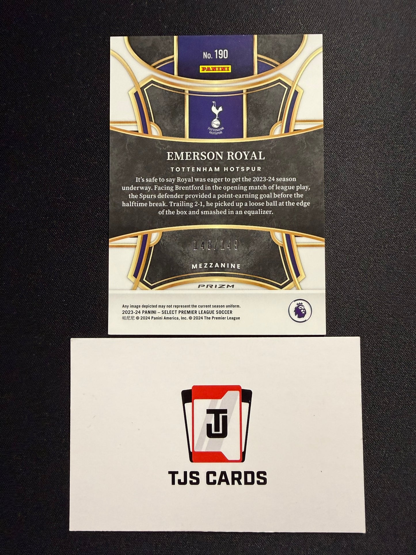 Emerson Royal - Purple /149 - Panini Select Premier League 2023/24