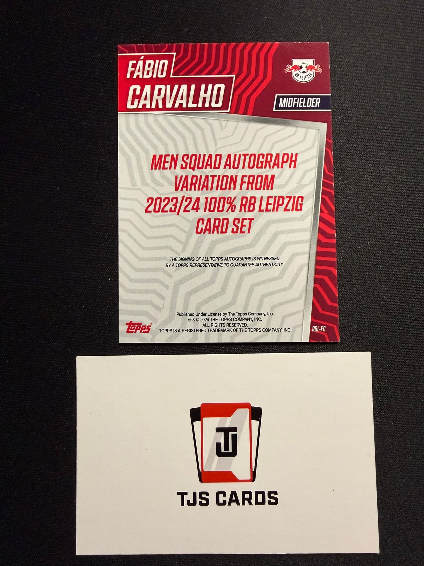 Fabio Carvalho - Auto - TOPPS 100% RB Leipzig 2023/24