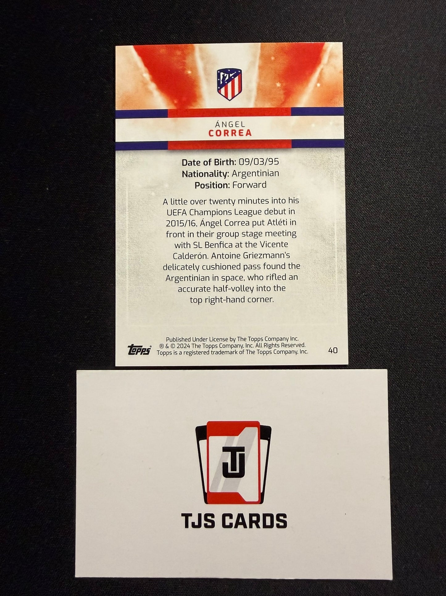 Angel Correa - Aqua Take Off /75 - TOPPS Atletico Madrid Team Set 2023/24