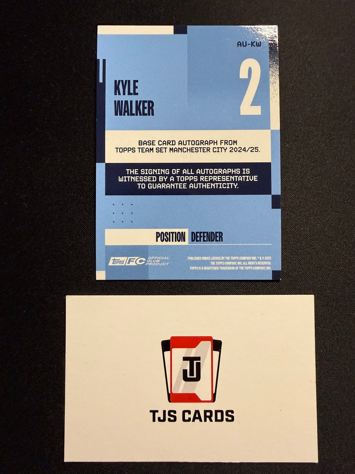 Kyle Walker - Auto /250 - TOPPS Manchester City Team Set 2024/25
