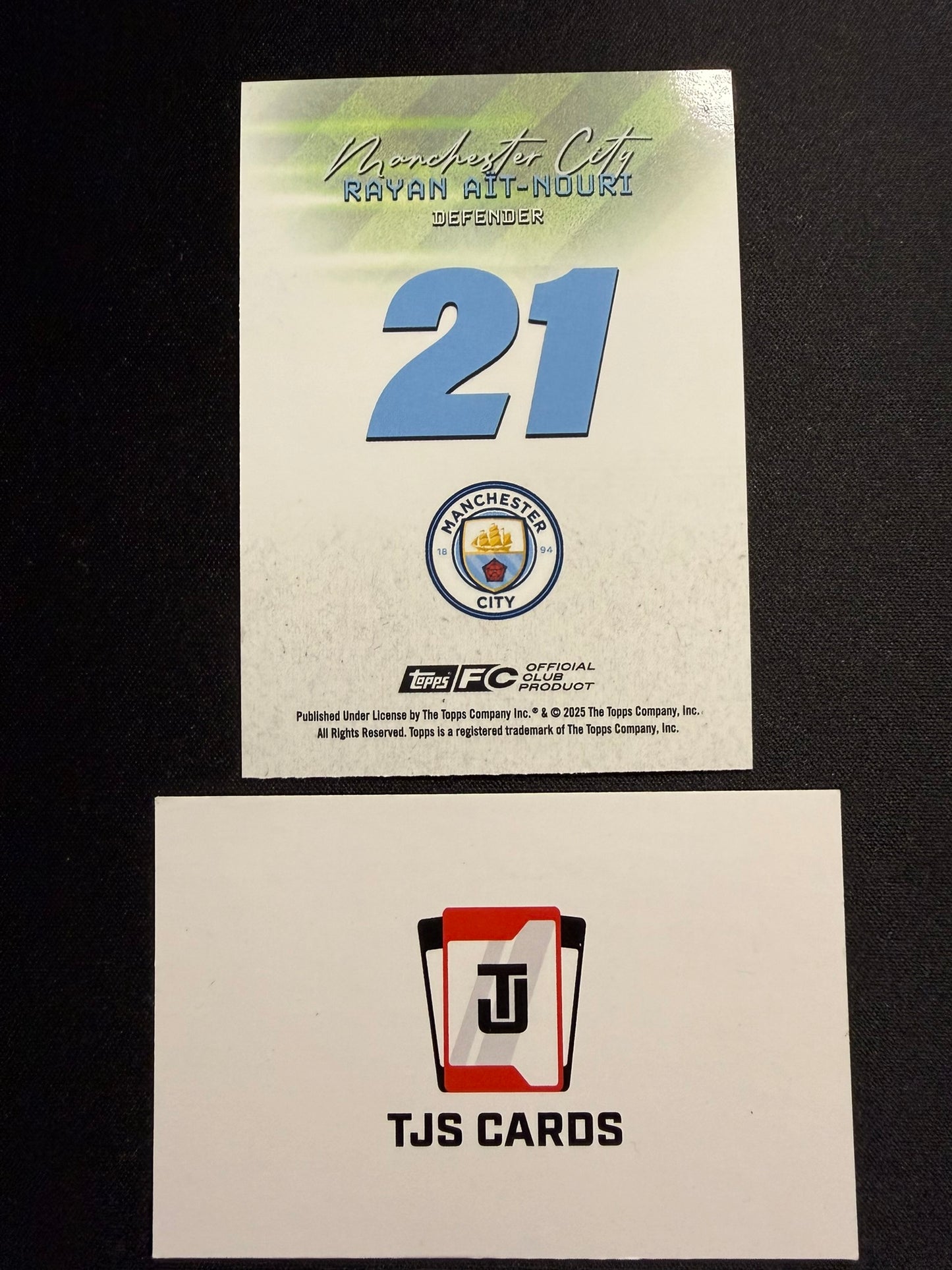 Rayan Ait-Nouri - Gold Cracked Ice /50 - TOPPS Manchester City Team Set 2025/26