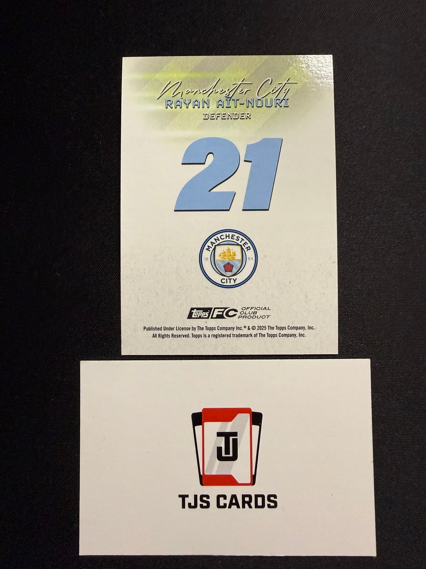 Rayan Ait-Nouri - Blue /150 - TOPPS Manchester City Team Set 2025/26
