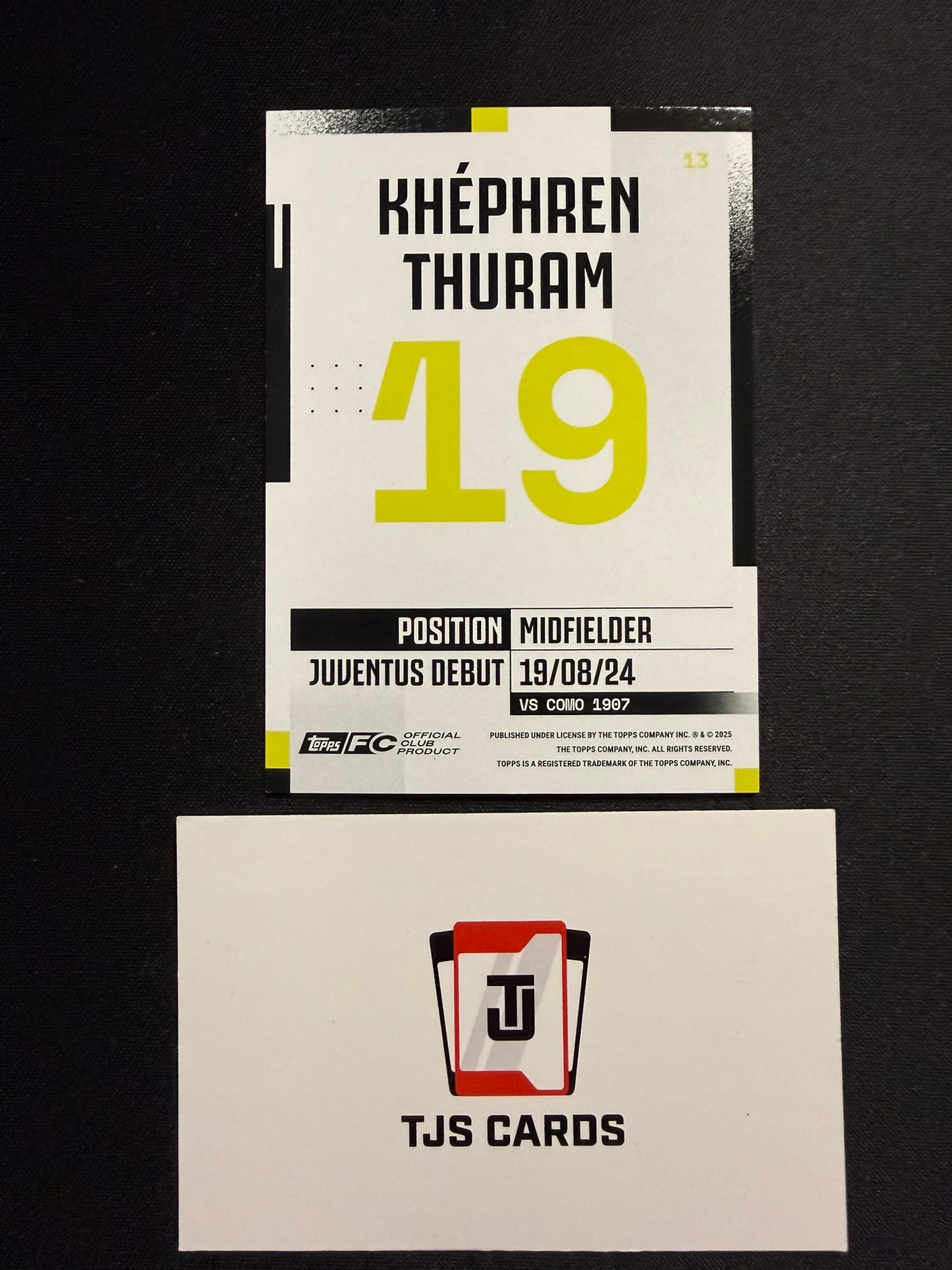 Khephren Thuram - Gold /50 - TOPPS Juventus Team Set 2024/25