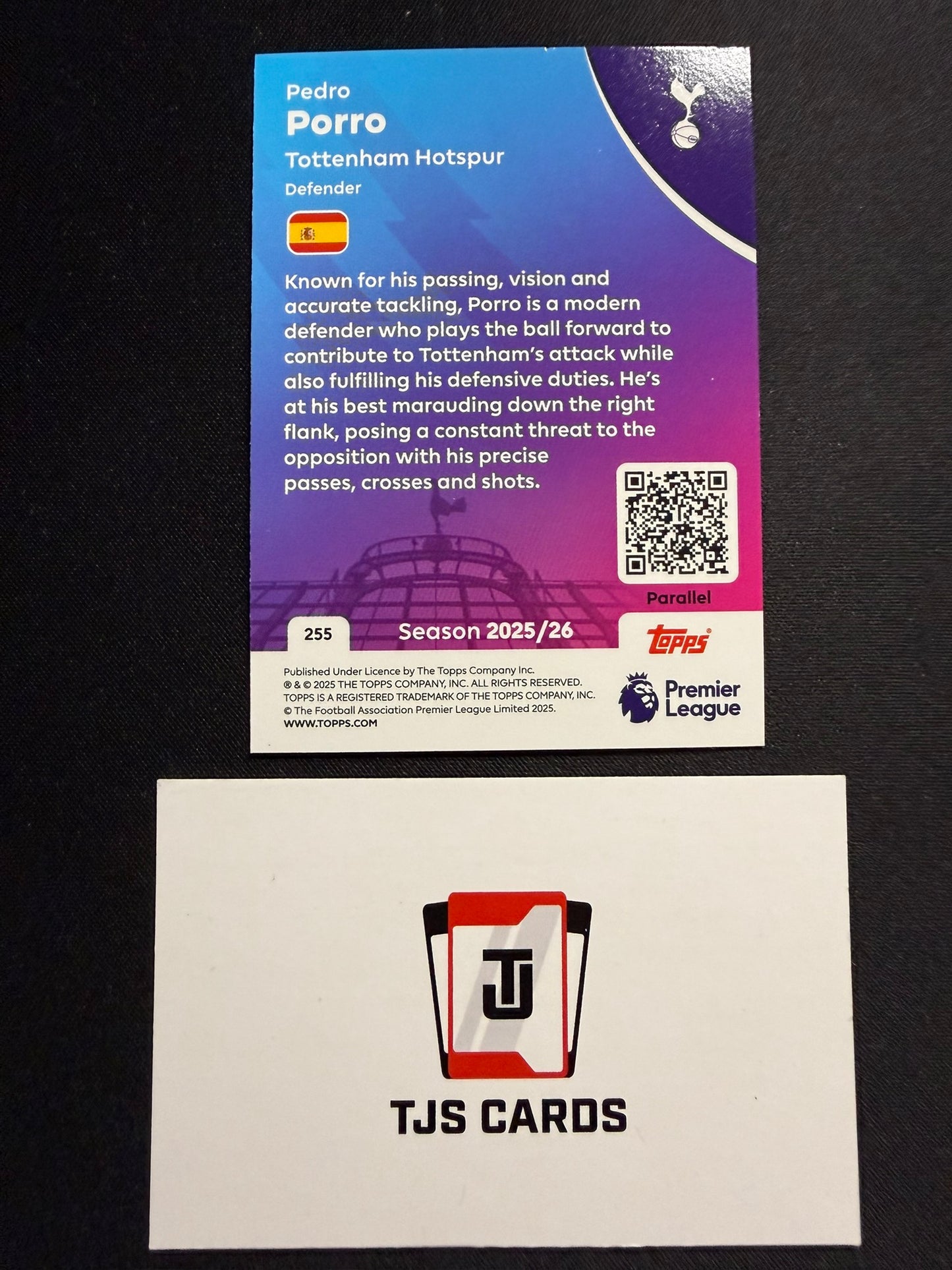 Pedro Porro - Pink Sparkle /399 - TOPPS Premier League 2025/26