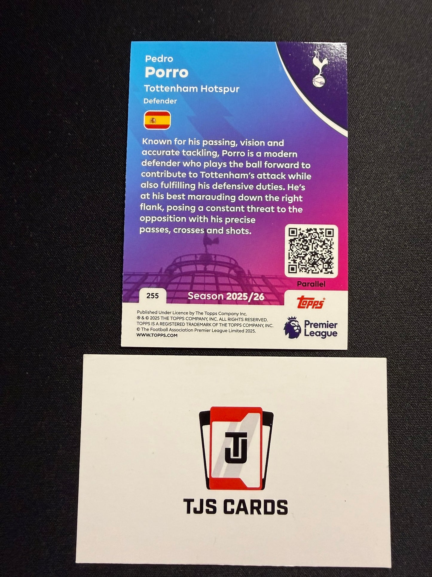 Pedro Porro - Green Sparkle /99 - TOPPS Premier League 2025/26