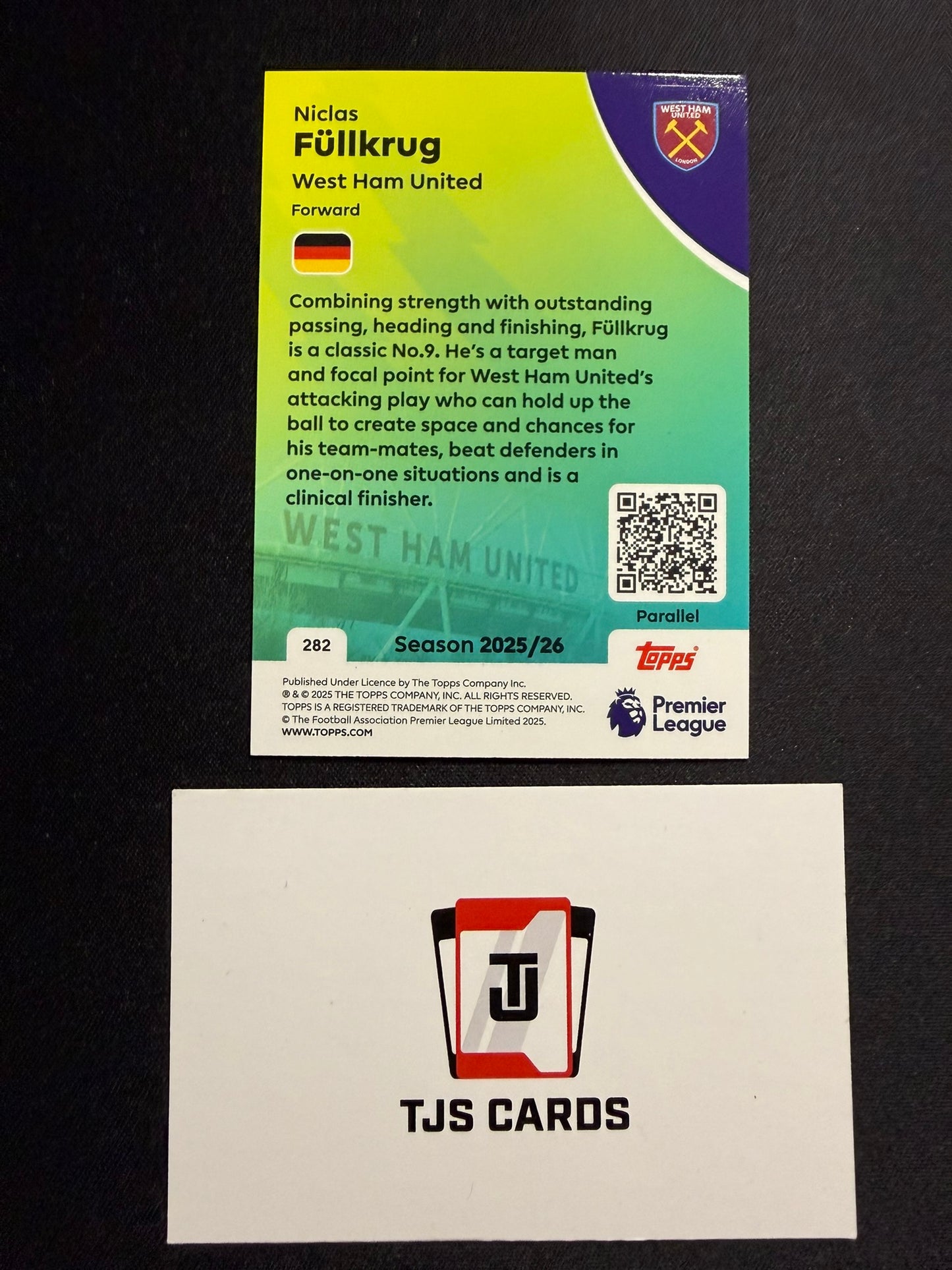 Niclas Fullkrug - Purple Sparkle /199 - TOPPS Premier League 2025/26