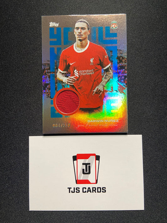 Darwin Nunez - Player-Worn Patch /250 - TOPPS Liverpool Team Set 2023/24