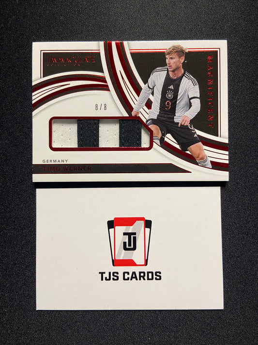 Timo Werner - Ruby Patch /8 - Panini Immaculate Soccer 2022/23