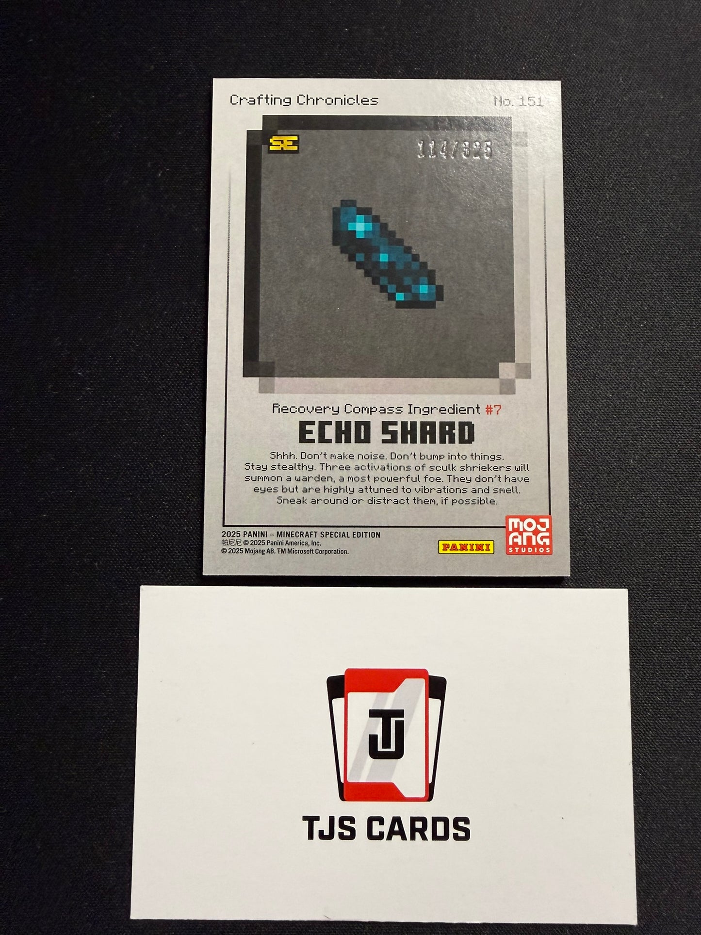 Echo Shard - Crafting Chronicles 114/325 - Panini Minecraft Special Edition 2025
