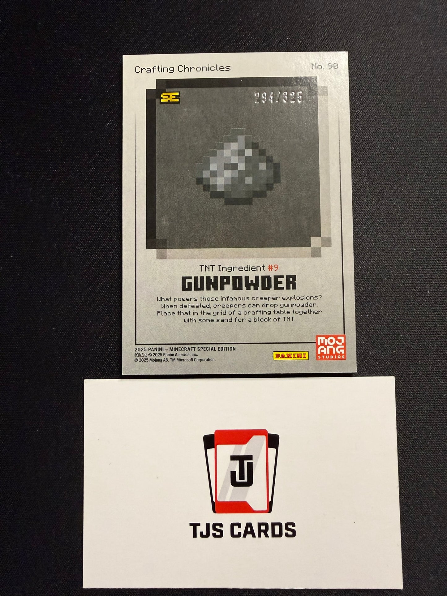 Gunpowder - Crafting Chronicles /325 - Panini Minecraft Special Edition 2025