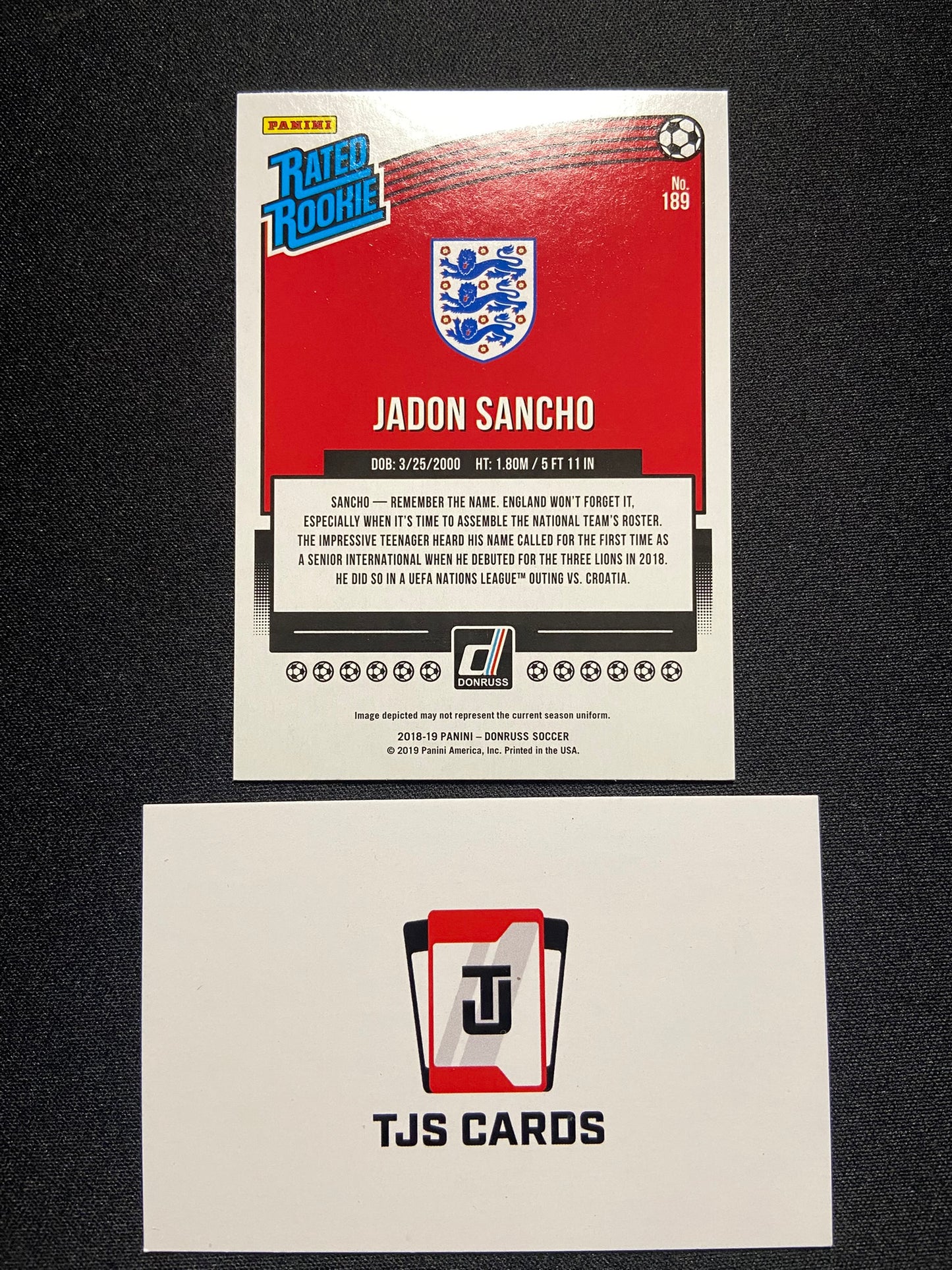 Jadon Sancho - Press Proof Rated Rookie - Panini Donruss 2018/19
