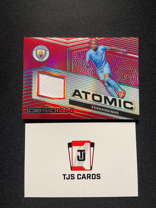 Fernandinho - Atomic Material Red Flood /8 - Panini Obsidian Soccer 2021/22