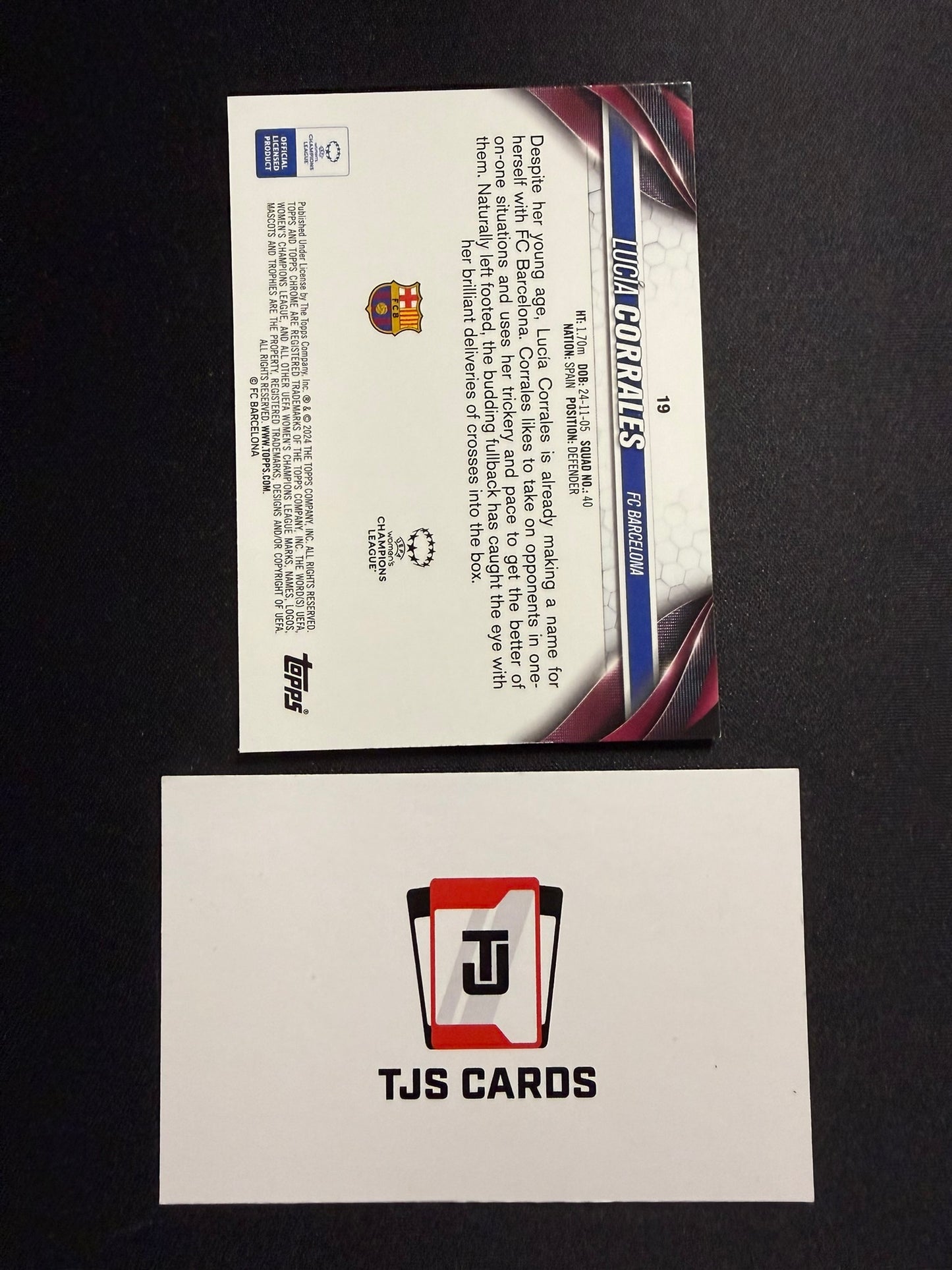 Lucia Corrales - Rookie Rose Gold Mojo /125 - TOPPS Chrome UWCL 2023/24