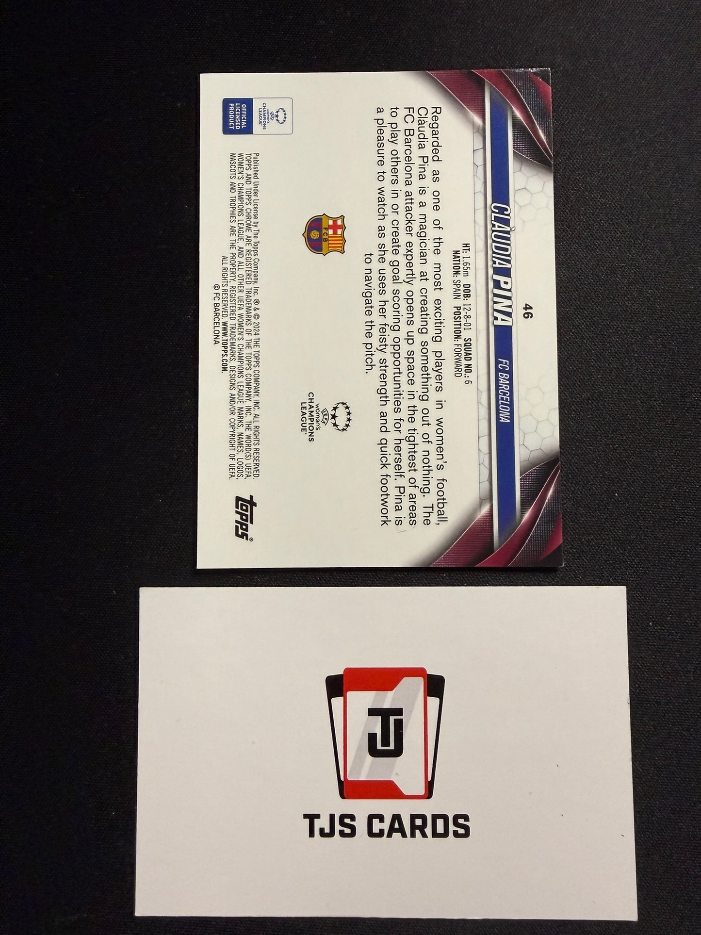 Claudia Pina - Purple Pulsar /299 - TOPPS Chrome UWCL 2023/24