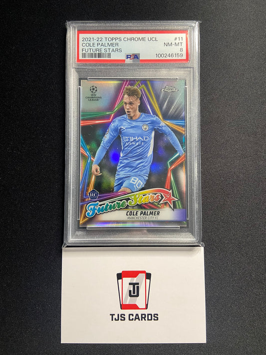Cole Palmer - PSA 8 - Rookie Future Stars - TOPPS Chrome UCL 2021/22
