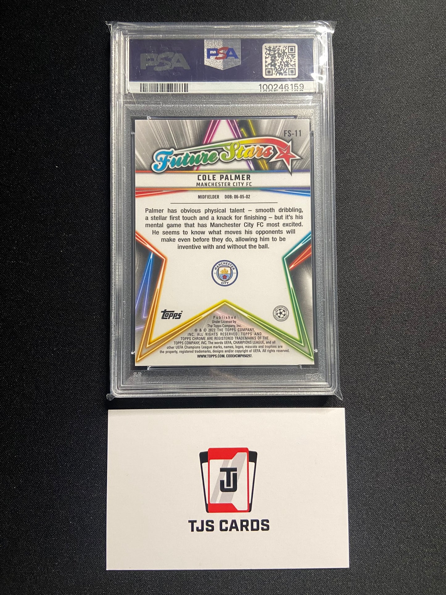Cole Palmer - PSA 8 - Rookie Future Stars - TOPPS Chrome UCL 2021/22