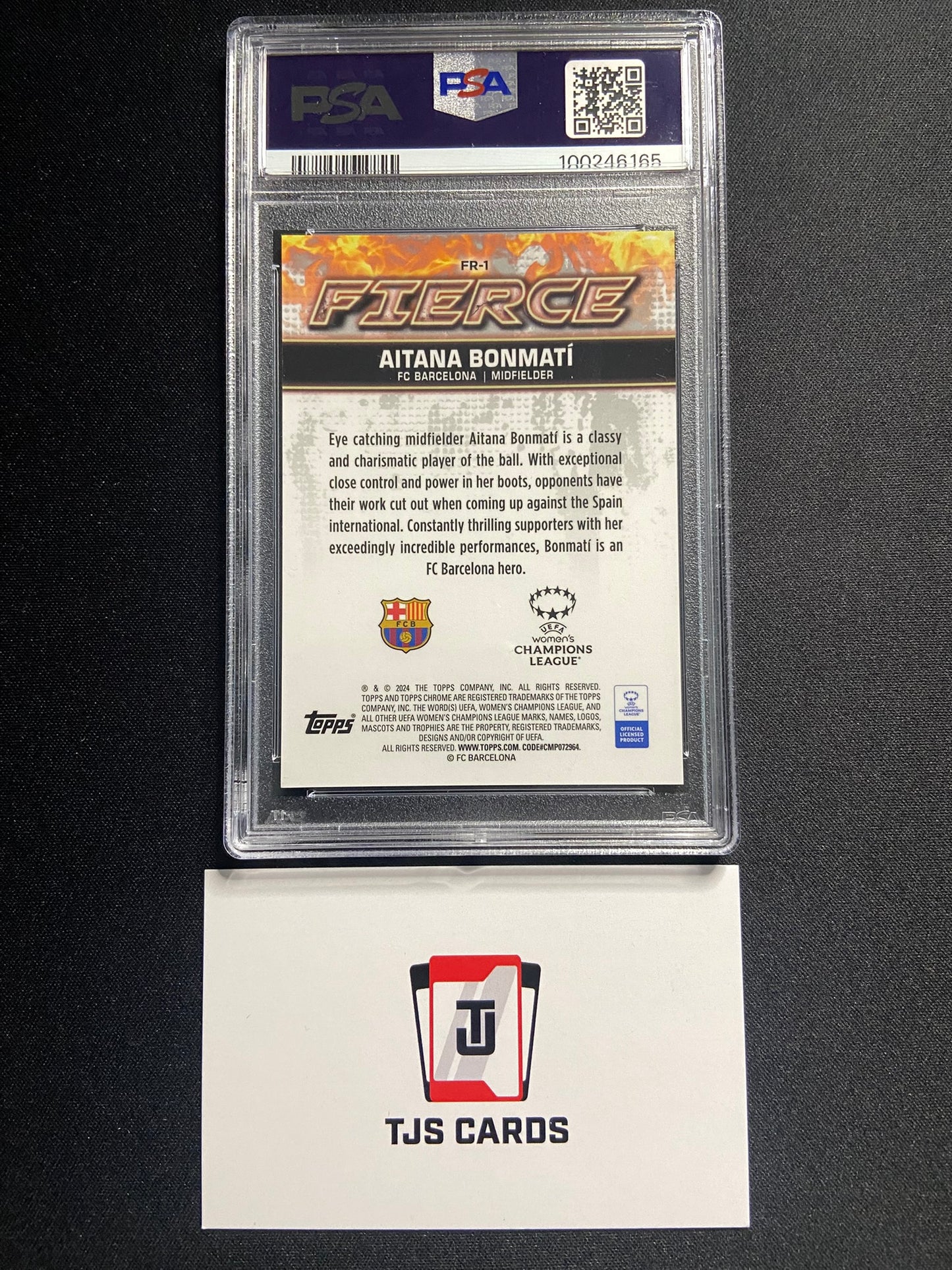 Aitana Bonmati - PSA 8 - Red Fierce /5 - TOPPS Chrome UWCL 2023/24