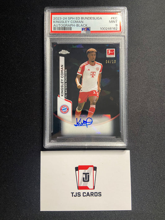 Kingsley Coman - PSA 9 - Black Auto /10 - TOPPS Bundesliga Sapphire 2023/24