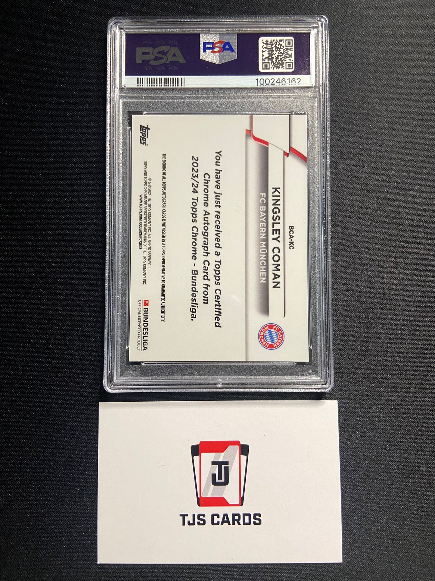 Kingsley Coman - PSA 9 - Black Auto /10 - TOPPS Bundesliga Sapphire 2023/24
