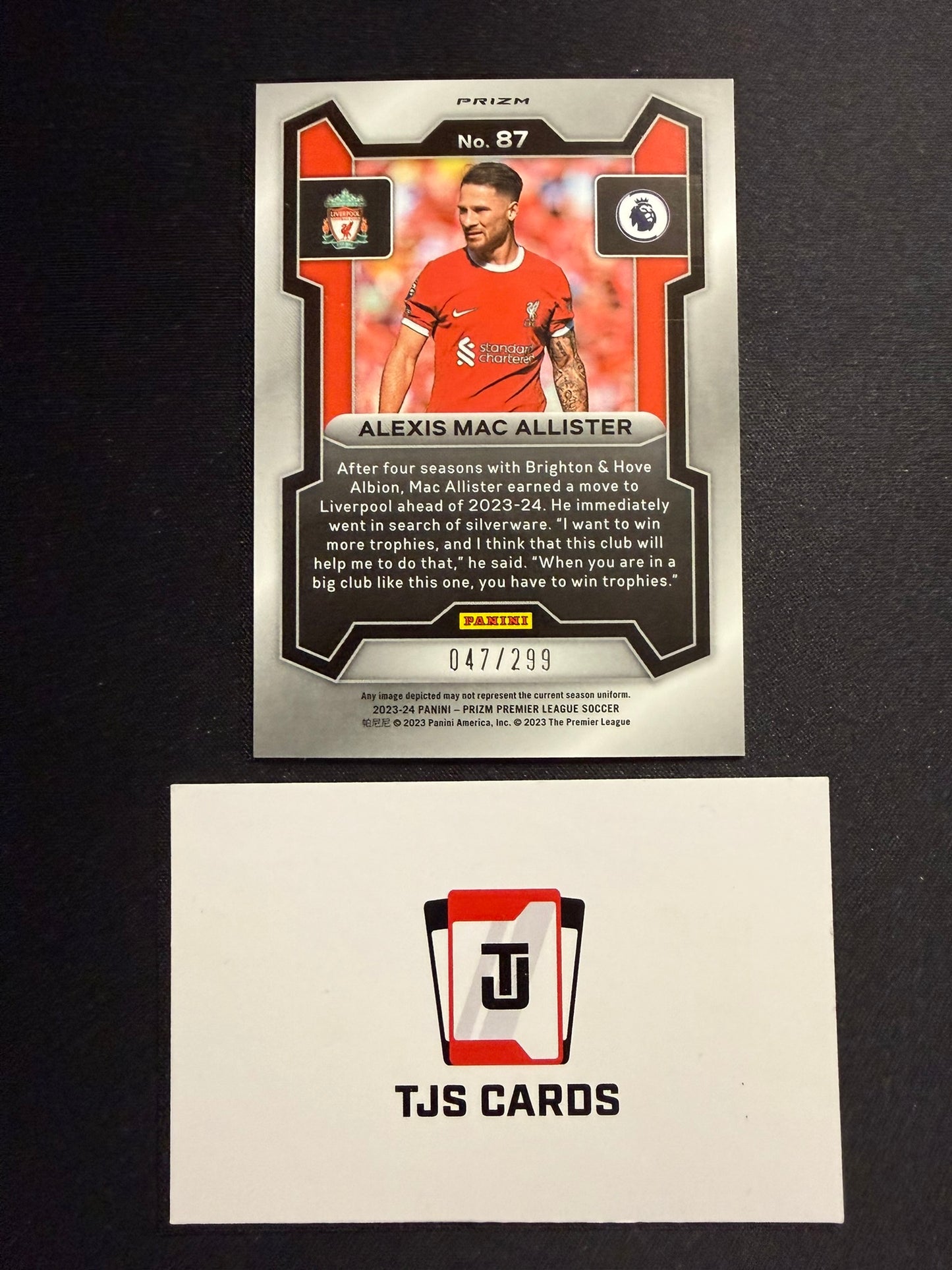 Alexis Mac Allister - Blue /299 - Panini Prizm Premier League 2023/24