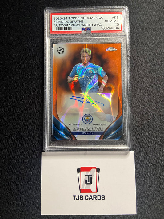 Kevin De Bruyne - PSA 10 - Orange Lava Auto - TOPPS Chrome UCC 2023/24