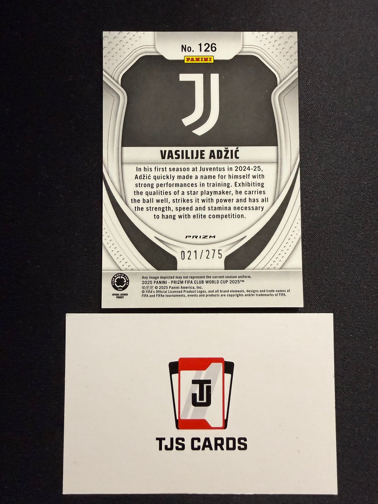 Vasilije Adzic - Rookie Blue Seismic /275 - Panini FIFA Club World Cup 2025