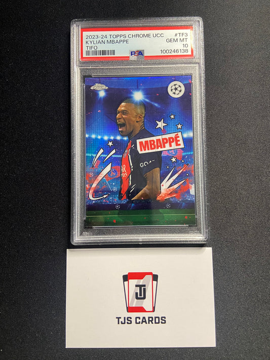 Kylian Mbappe - PSA 10 - TIFO - TOPPS Chrome UCC 2023/24